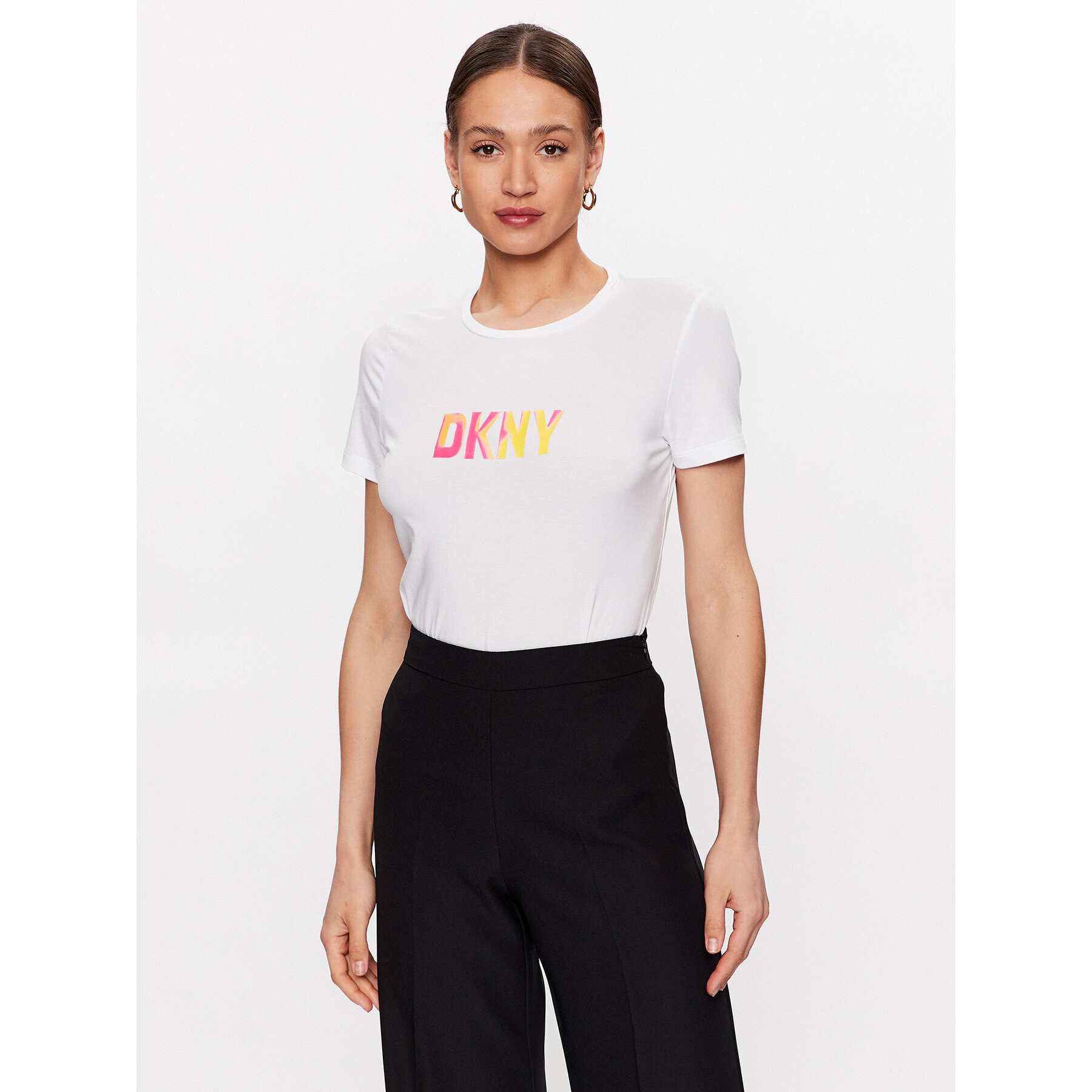 DKNY Tričko P3BHDDNA Biela Regular Fit - Pepit.sk