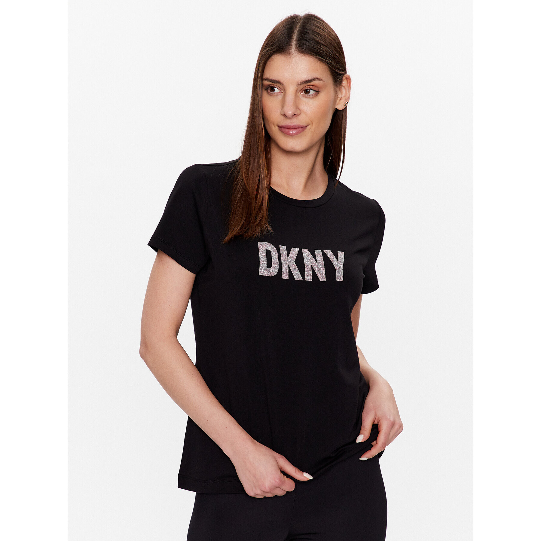 DKNY Tričko P9BH9AHQ Čierna Regular Fit - Pepit.sk