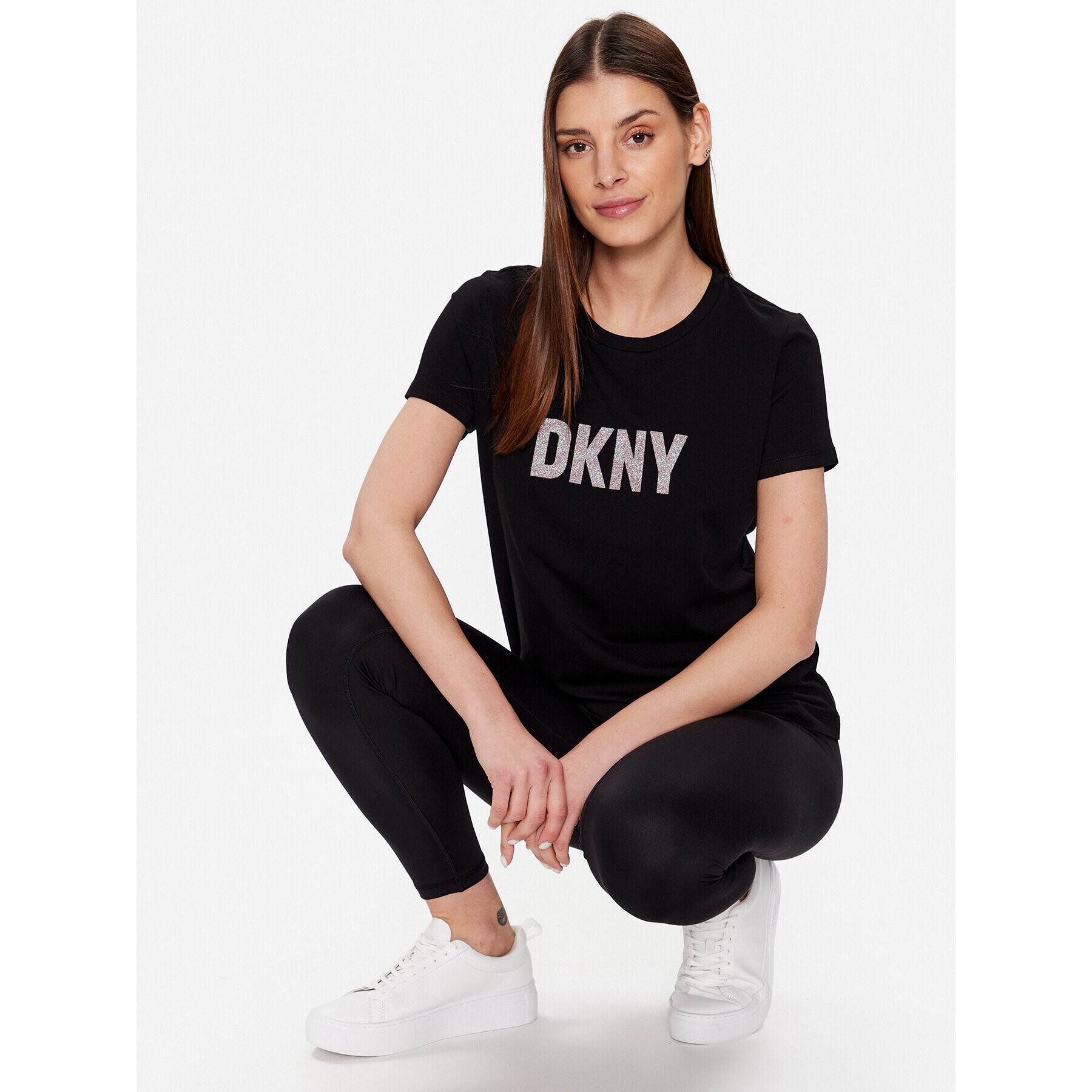 DKNY Tričko P9BH9AHQ Čierna Regular Fit - Pepit.sk