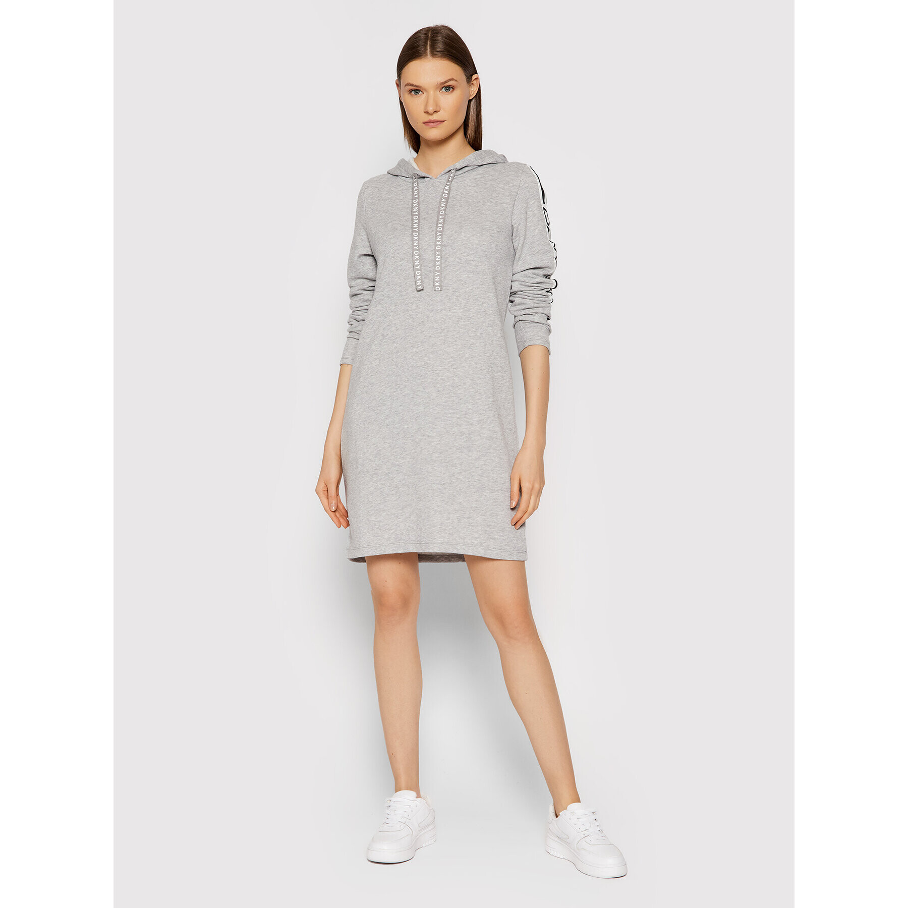 DKNY Úpletové šaty DD1G3218 Sivá Regular Fit - Pepit.sk