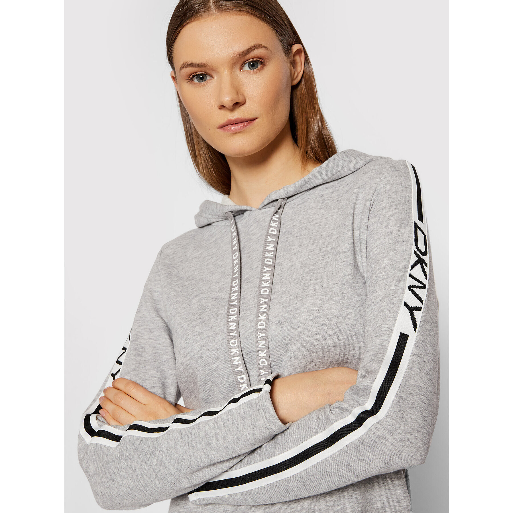 DKNY Úpletové šaty DD1G3218 Sivá Regular Fit - Pepit.sk