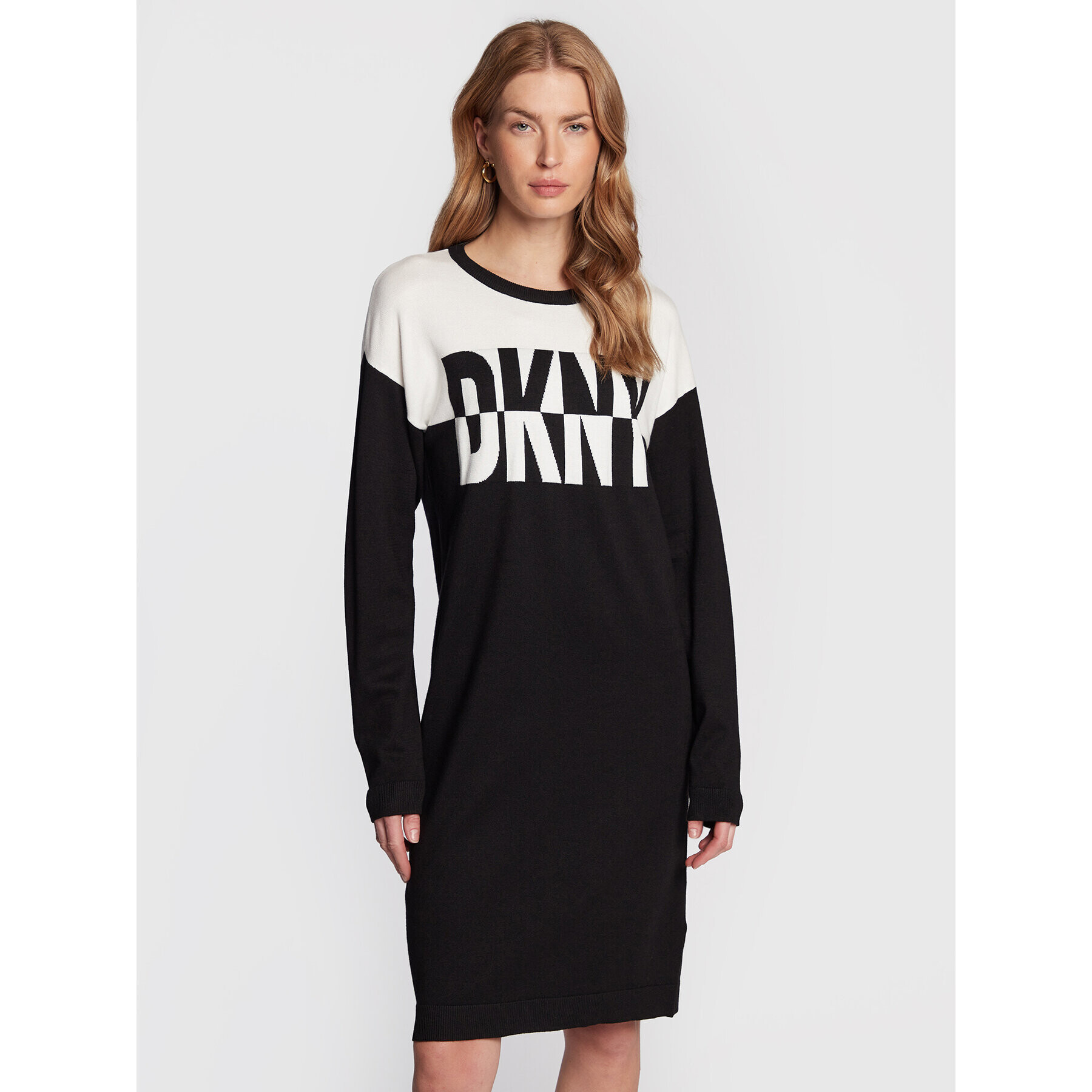 DKNY Úpletové šaty DD2GN305 Čierna Regular Fit - Pepit.sk