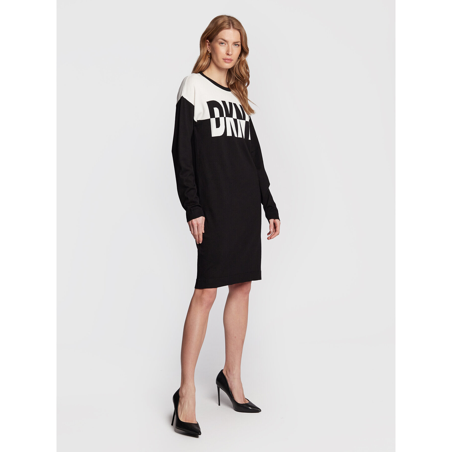 DKNY Úpletové šaty DD2GN305 Čierna Regular Fit - Pepit.sk