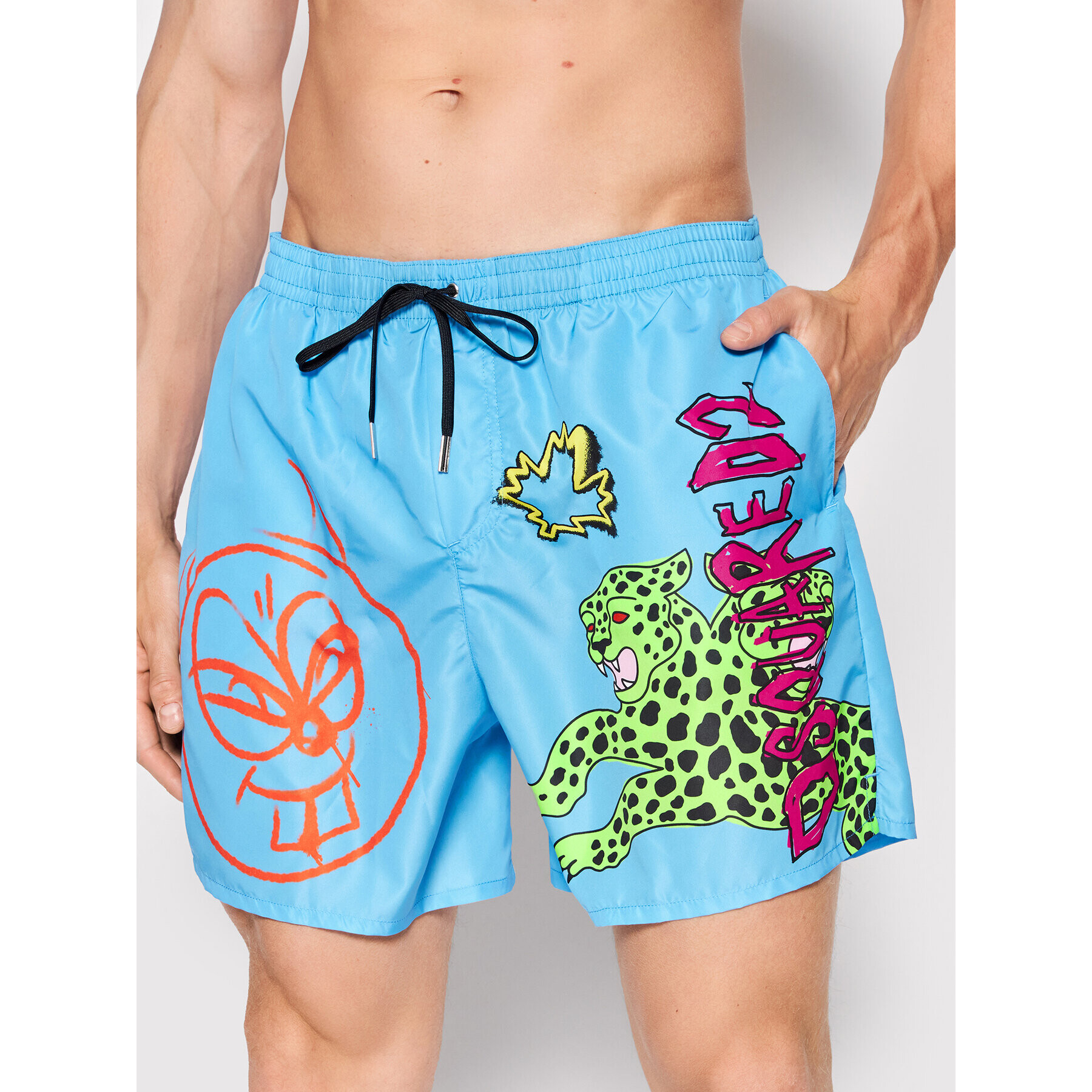 Dsquared2 Underwear Plavecké šortky Boxer D7B544170.45852 Modrá Regular Fit - Pepit.sk