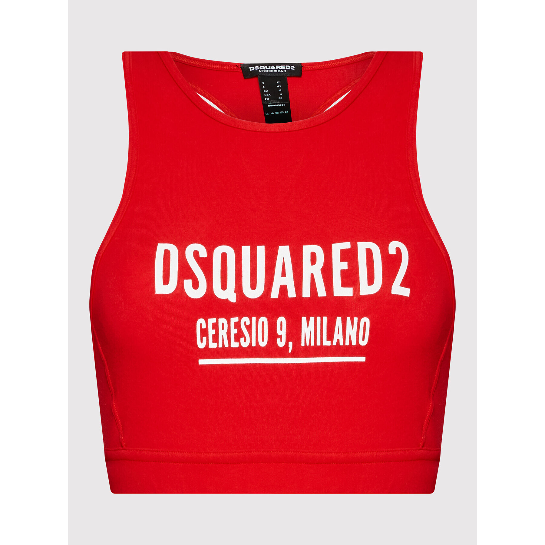 Dsquared2 Underwear Podprsenkový top D8RG03900 Červená - Pepit.sk