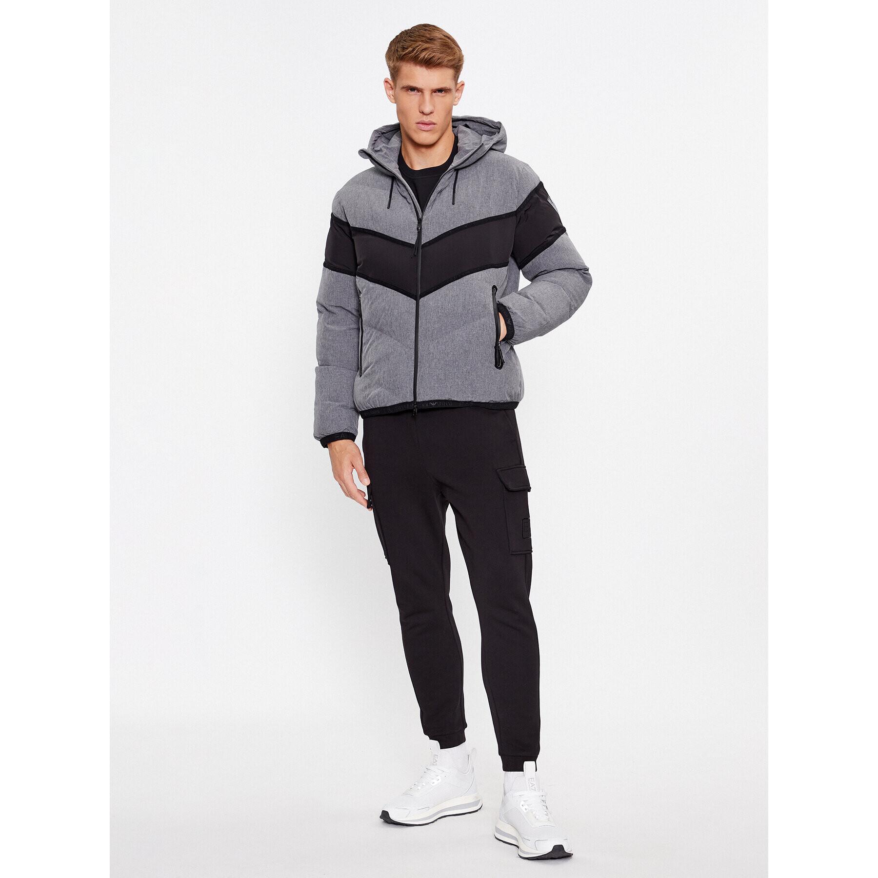 EA7 Emporio Armani Bundy bomber 6RPB06 PN1BZ 1977 Sivá Regular Fit - Pepit.sk