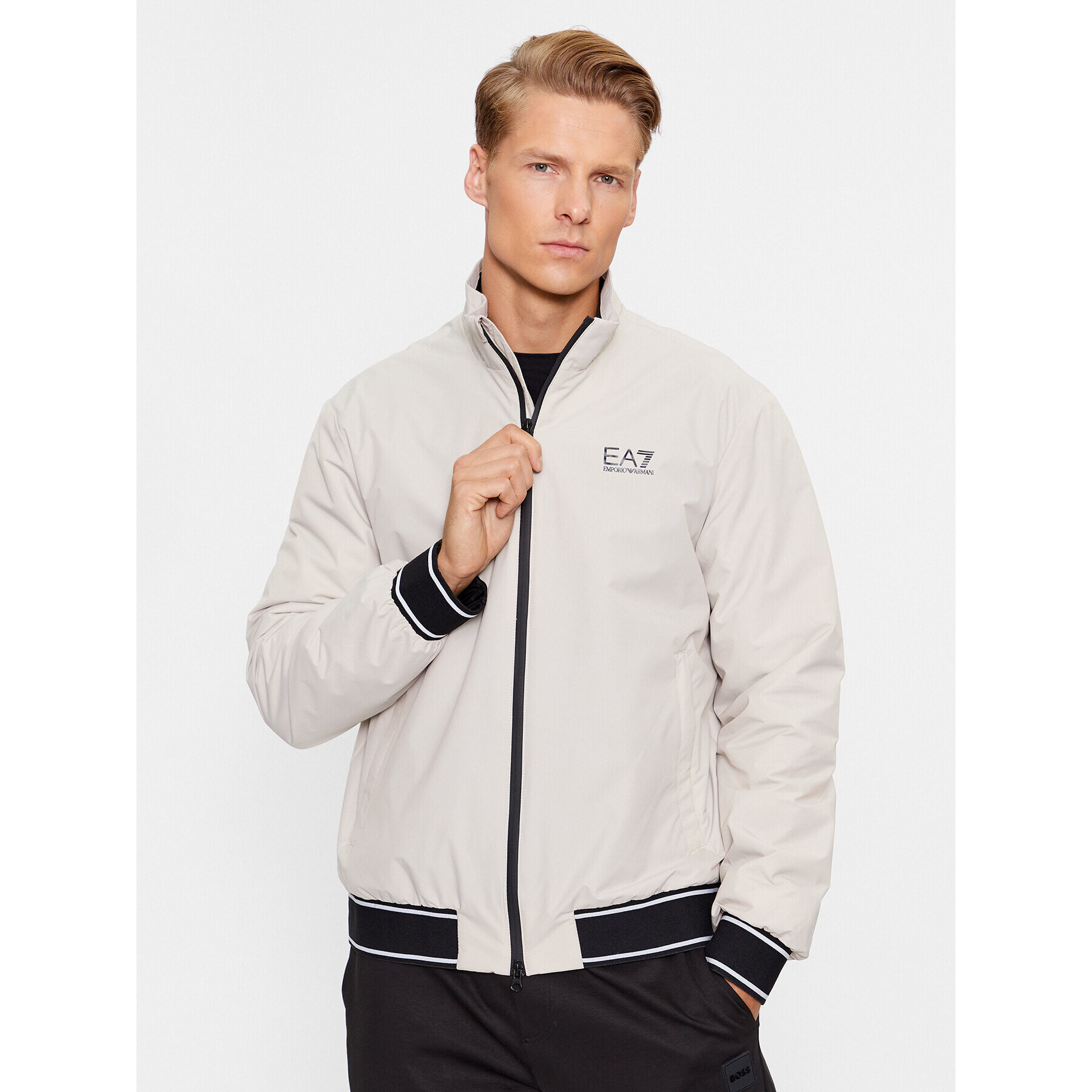 EA7 Emporio Armani Bundy bomber 6RPB07 PN27Z 1716 Strieborná Regular Fit - Pepit.sk