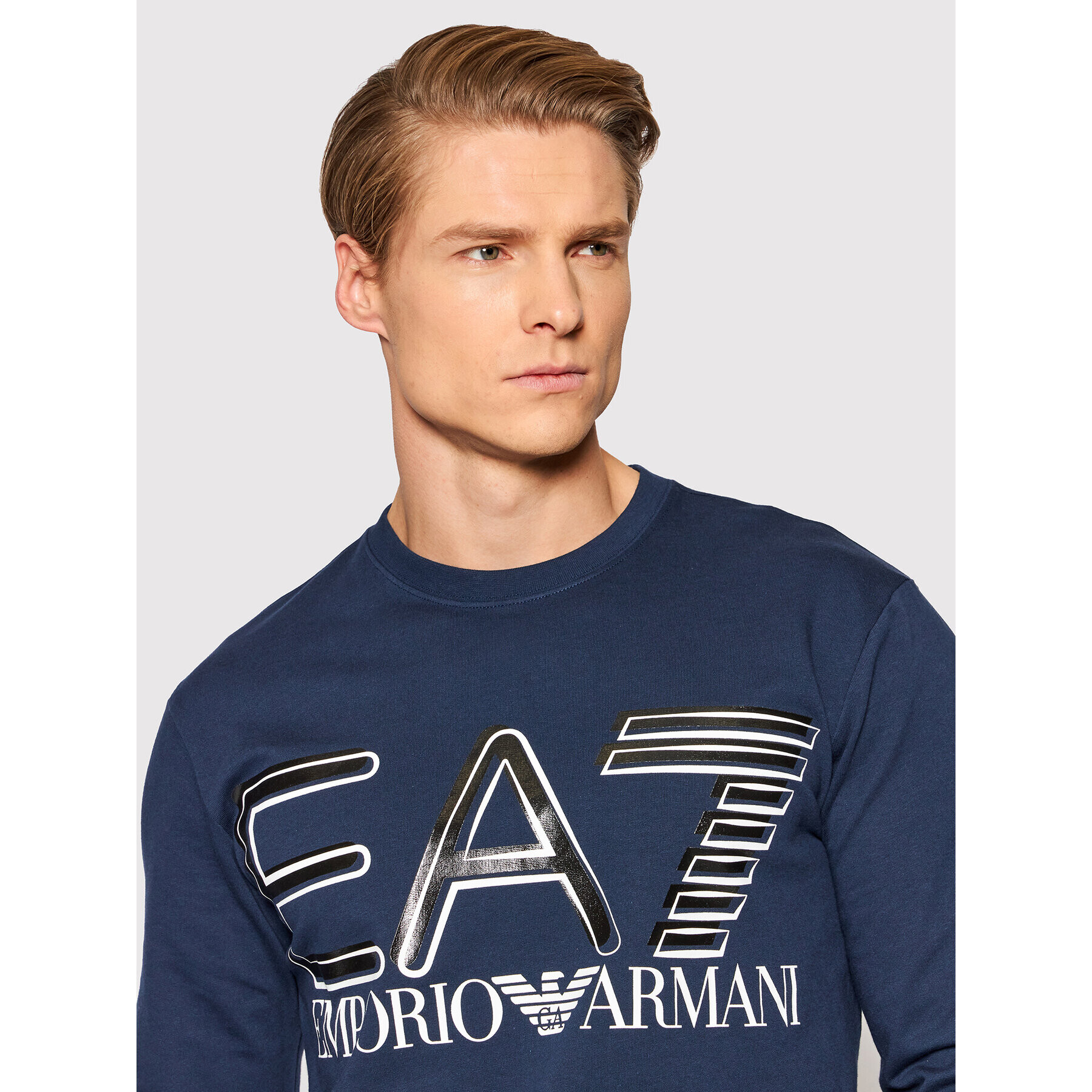 EA7 Emporio Armani Mikina 3LPM44 PJFGZ 1554 Tmavomodrá Regular Fit - Pepit.sk