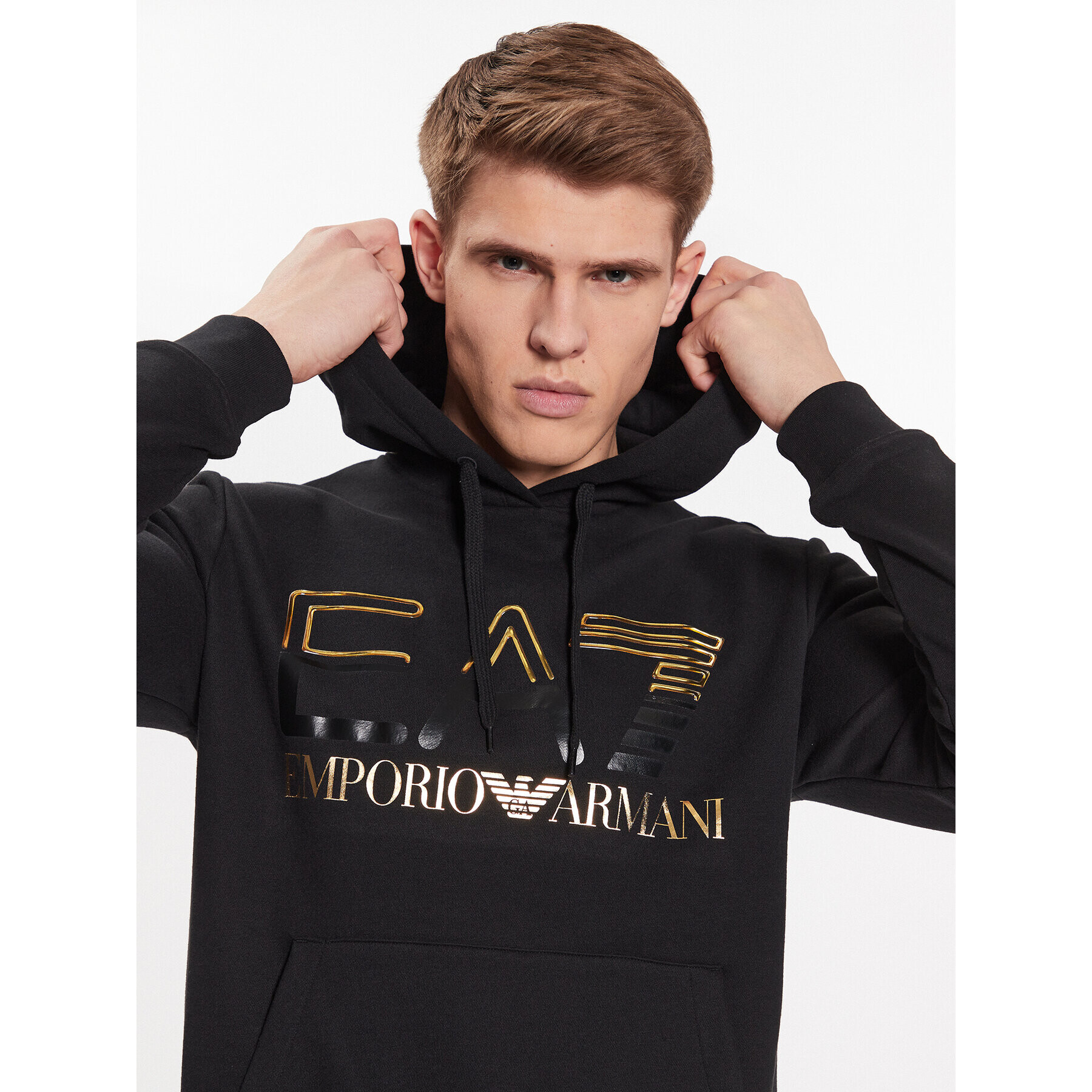 EA7 Emporio Armani Mikina 3RPM13 PJLSZ 0208 Čierna Regular Fit - Pepit.sk