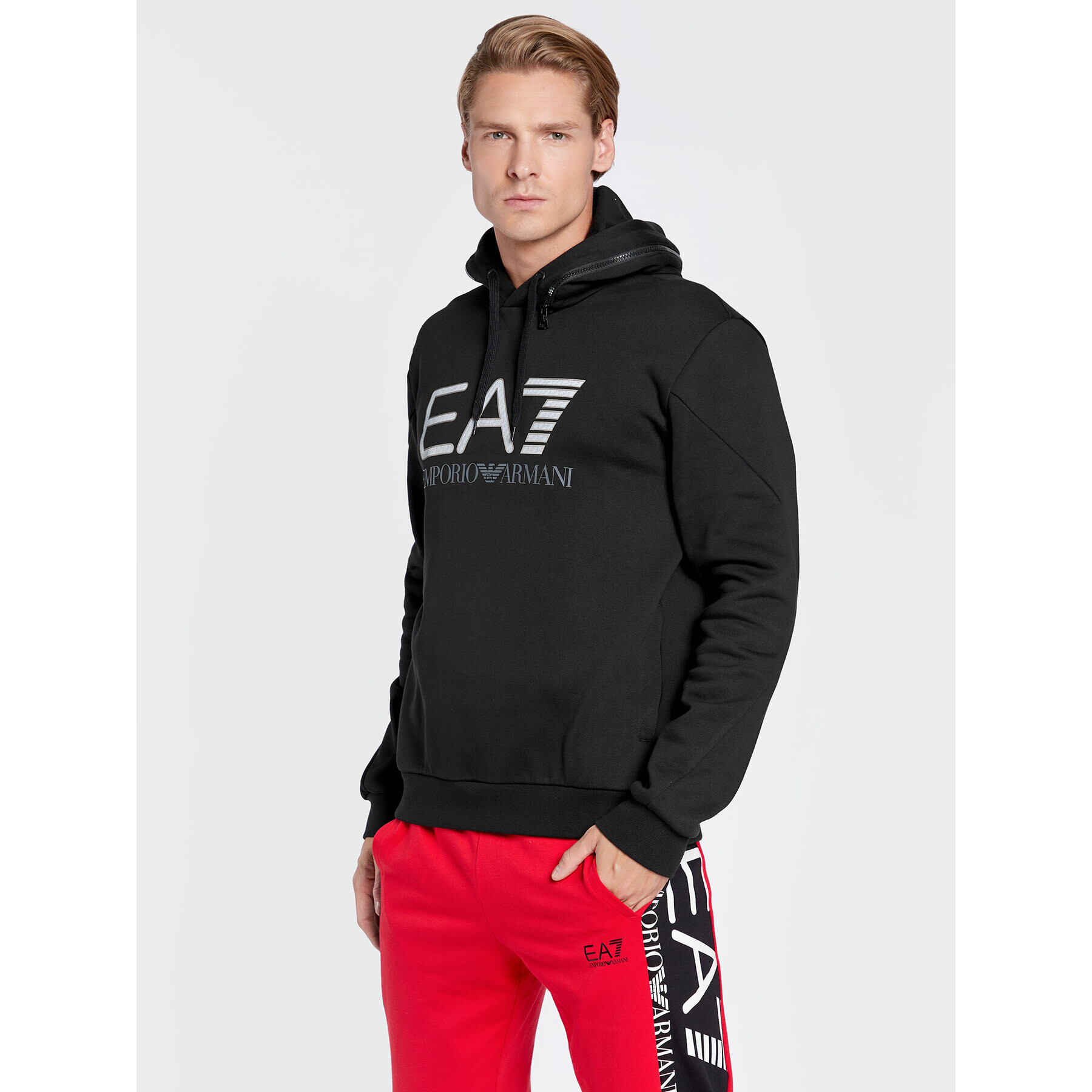 EA7 Emporio Armani Mikina 6LPM88 PJ07Z 1200 Čierna Regular Fit - Pepit.sk