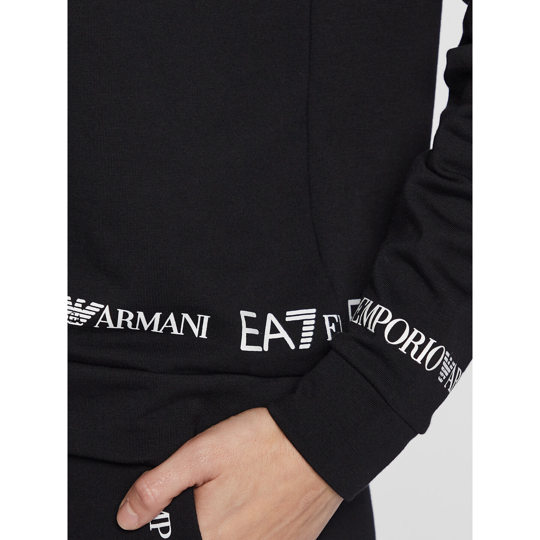 EA7 Emporio Armani Mikina 6LTM09 TJFTZ 1200 Čierna Regular Fit - Pepit.sk