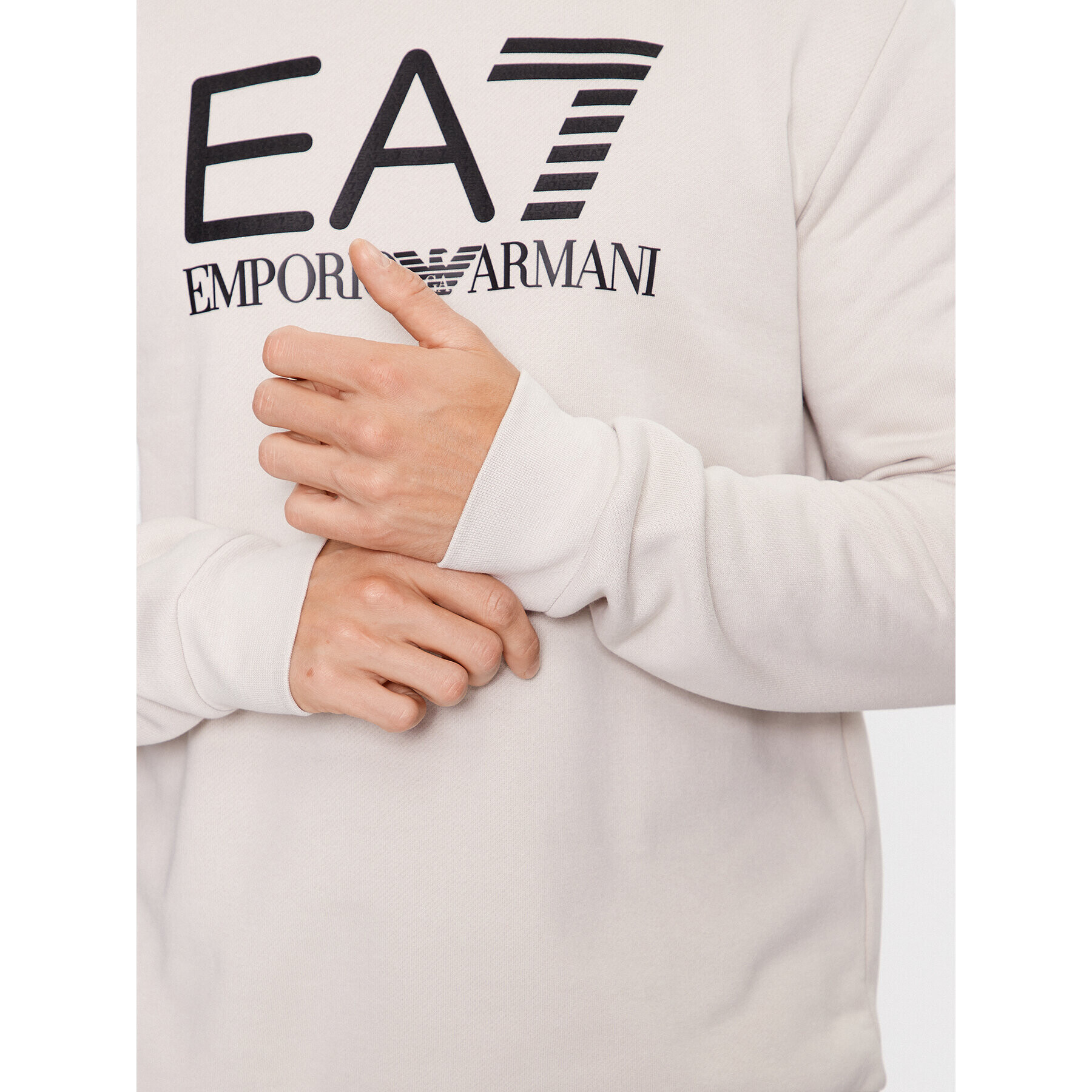 EA7 Emporio Armani Mikina 6RPM16 PJSLZ 1716 Strieborná Regular Fit - Pepit.sk