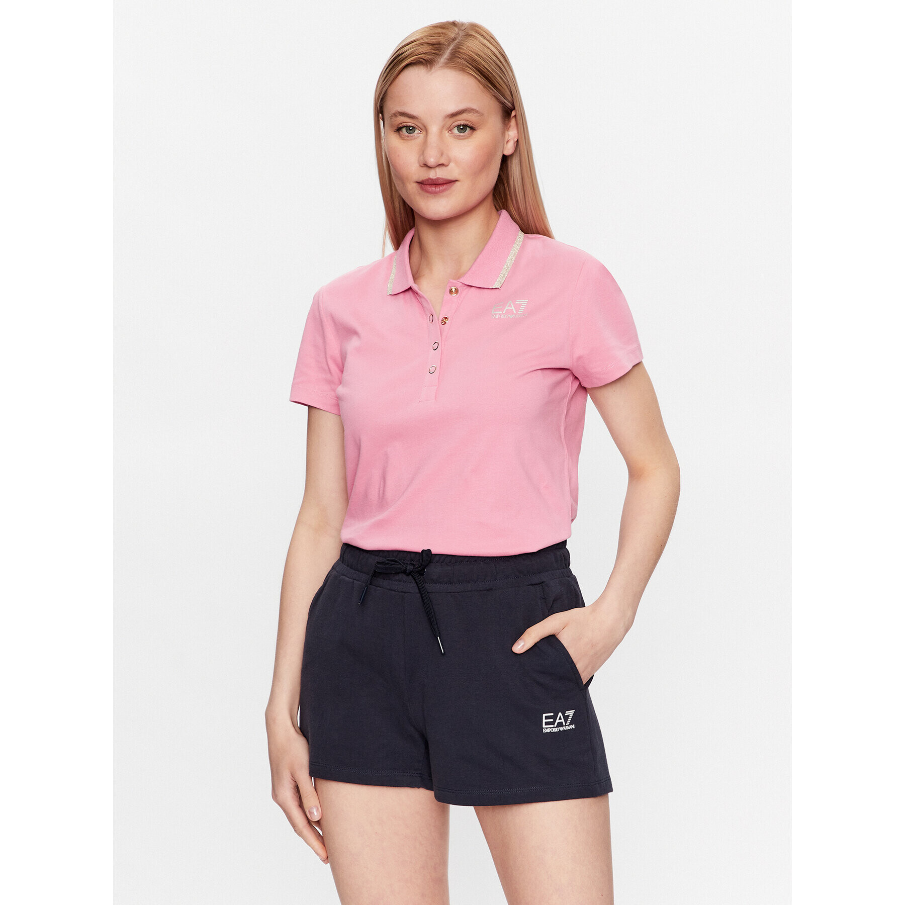 EA7 Emporio Armani Polokošeľa 3RTF04 TJNXZ 1428 Ružová Regular Fit - Pepit.sk