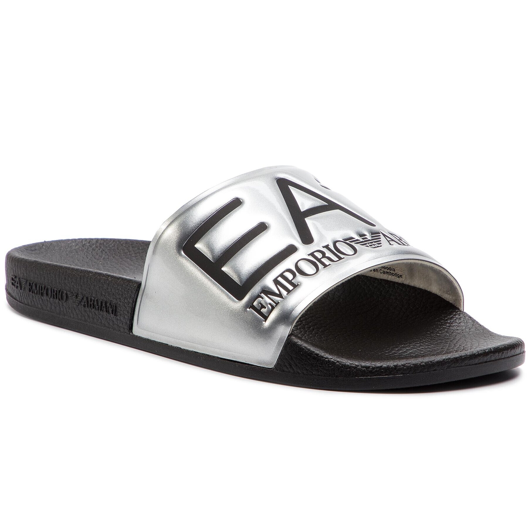 EA7 Emporio Armani Šľapky XCP001 XCC22 A854 Strieborná - Pepit.sk