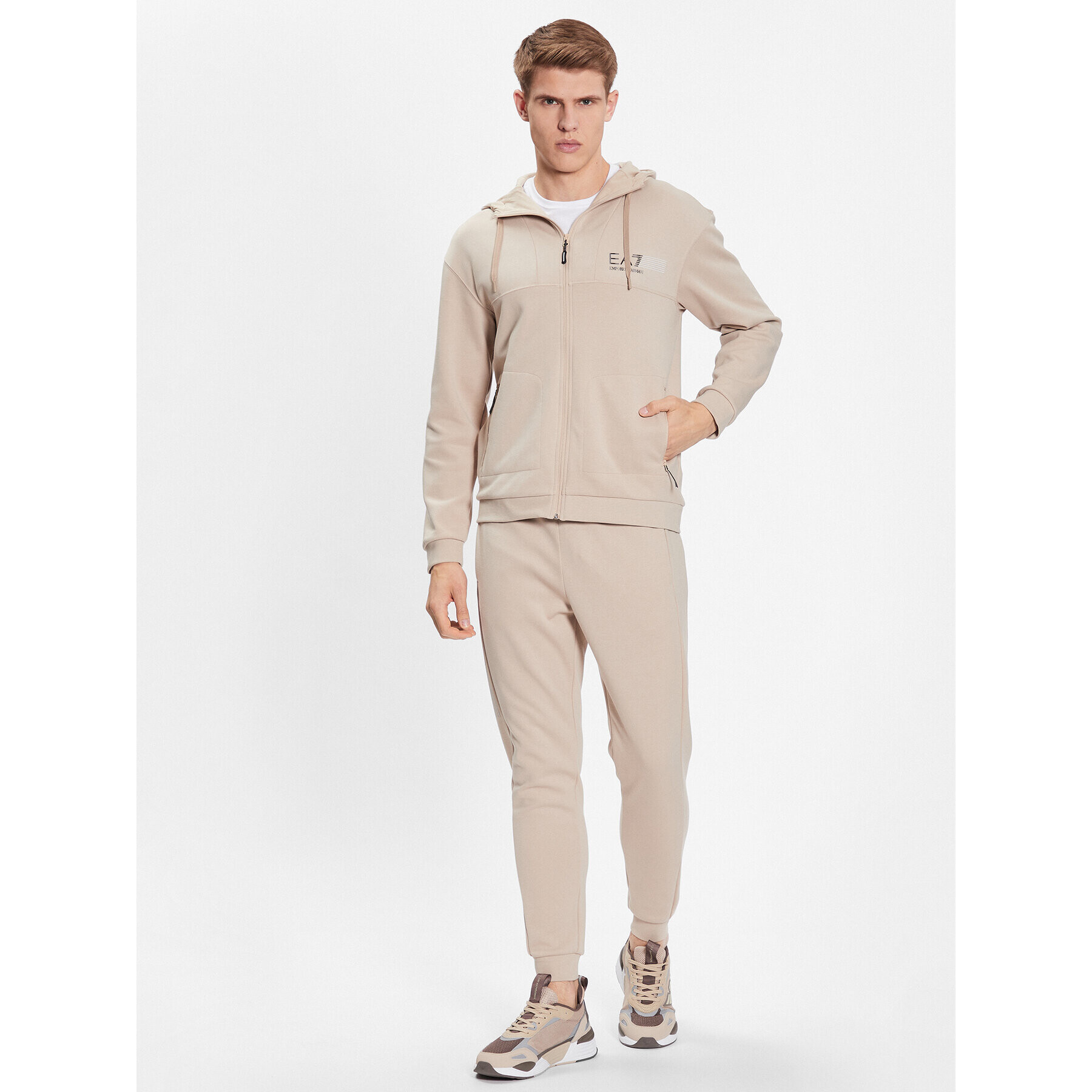 EA7 Emporio Armani Tepláková súprava 3RPV61 PJMBZ 1722 Béžová Regular Fit - Pepit.sk