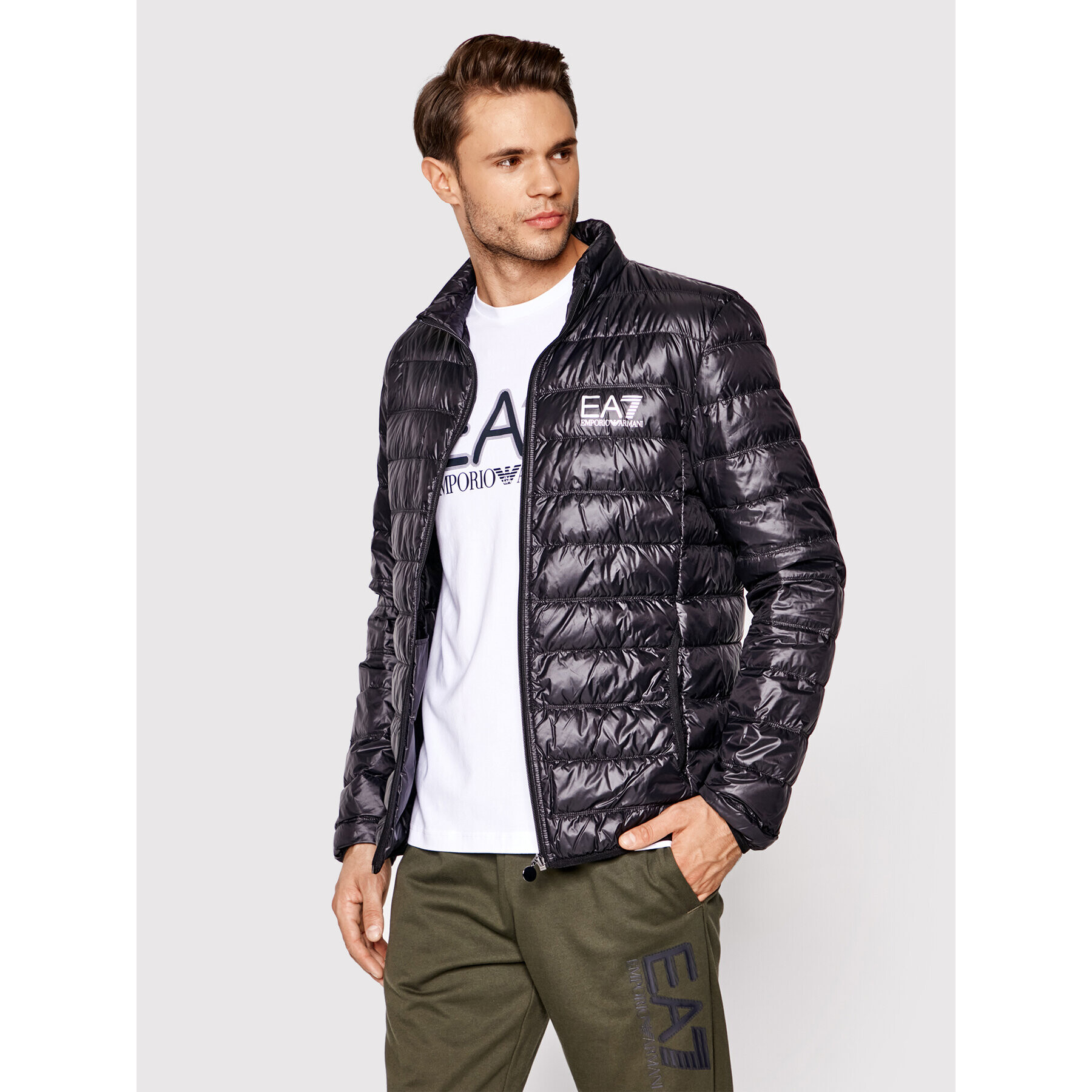 EA7 Emporio Armani Vatovaná bunda 8NPB01 PN29Z 1200 Čierna Regular Fit - Pepit.sk