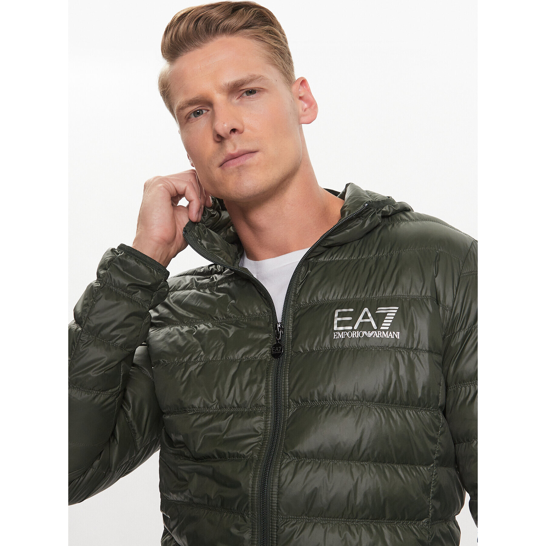 EA7 Emporio Armani Vatovaná bunda 8NPB02 PN29Z 1845 Zelená Regular Fit - Pepit.sk