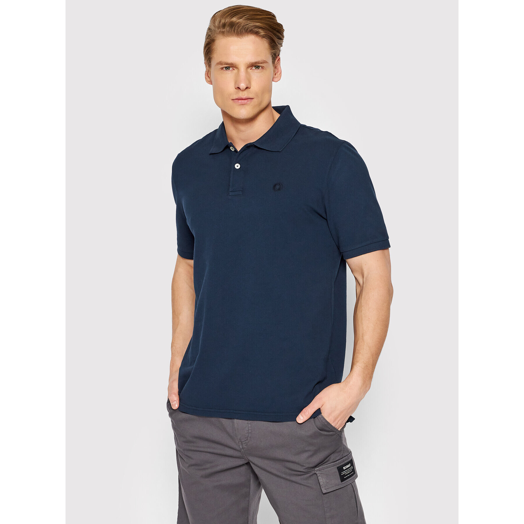 Ecoalf Polokošeľa Ted GAPOTEDRE8205MS22 Tmavomodrá Slim Fit - Pepit.sk