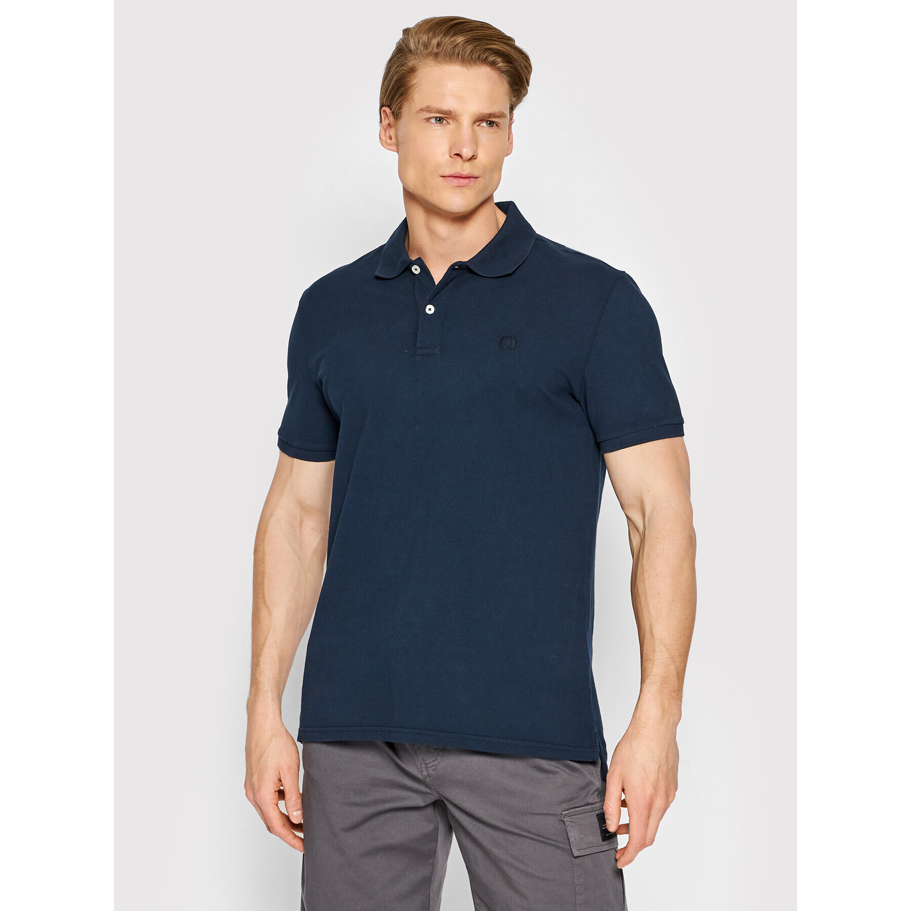 Ecoalf Polokošeľa Ted GAPOTEDSL8205MS22 Tmavomodrá Slim Fit - Pepit.sk