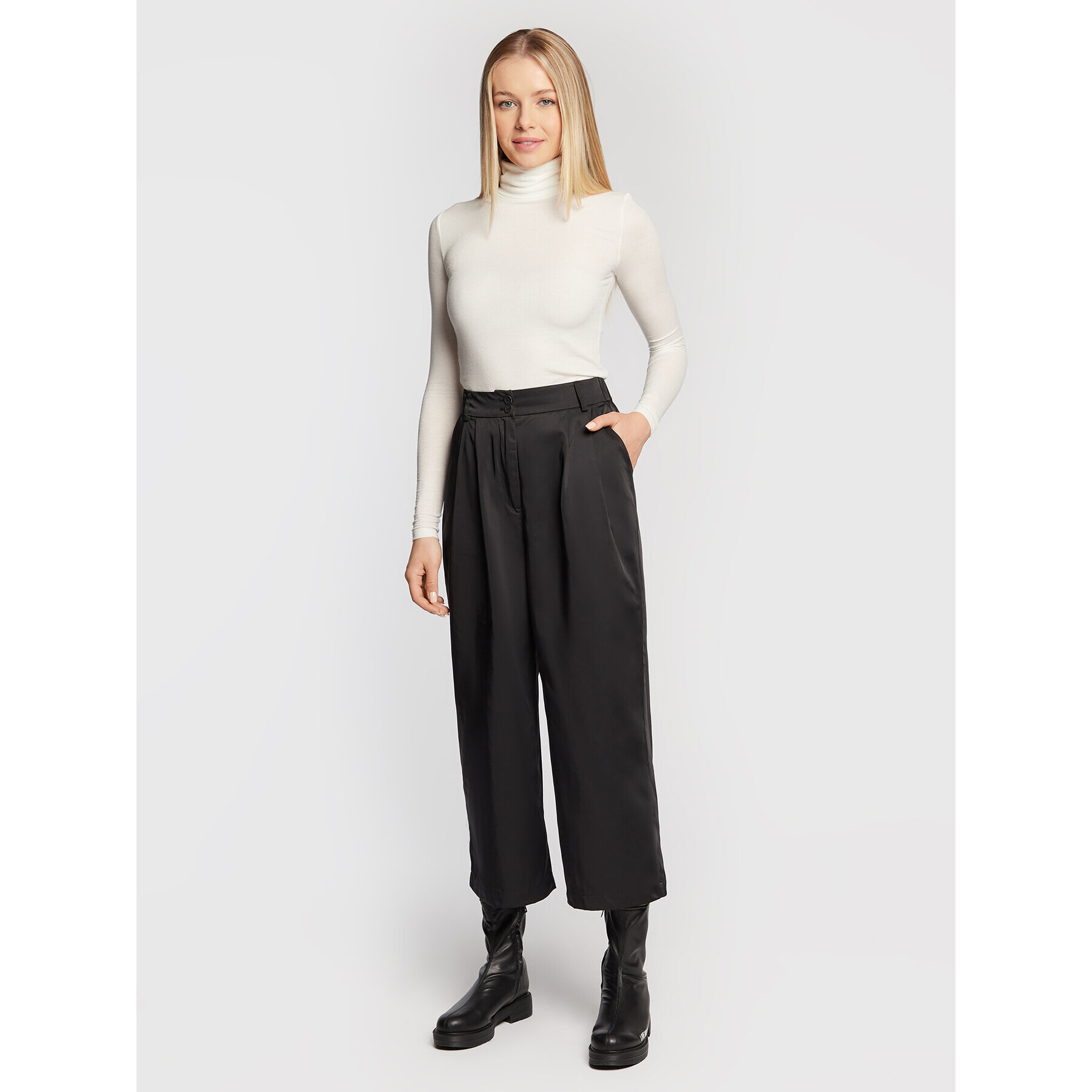 Edited Culottes nohavice Janne EDT6138002000002 Čierna Relaxed Fit - Pepit.sk