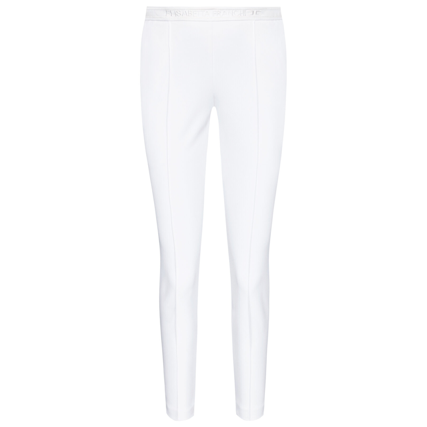 Elisabetta Franchi Chino nohavice PA-337-11E2-V280 Biela Cigarette Fit - Pepit.sk