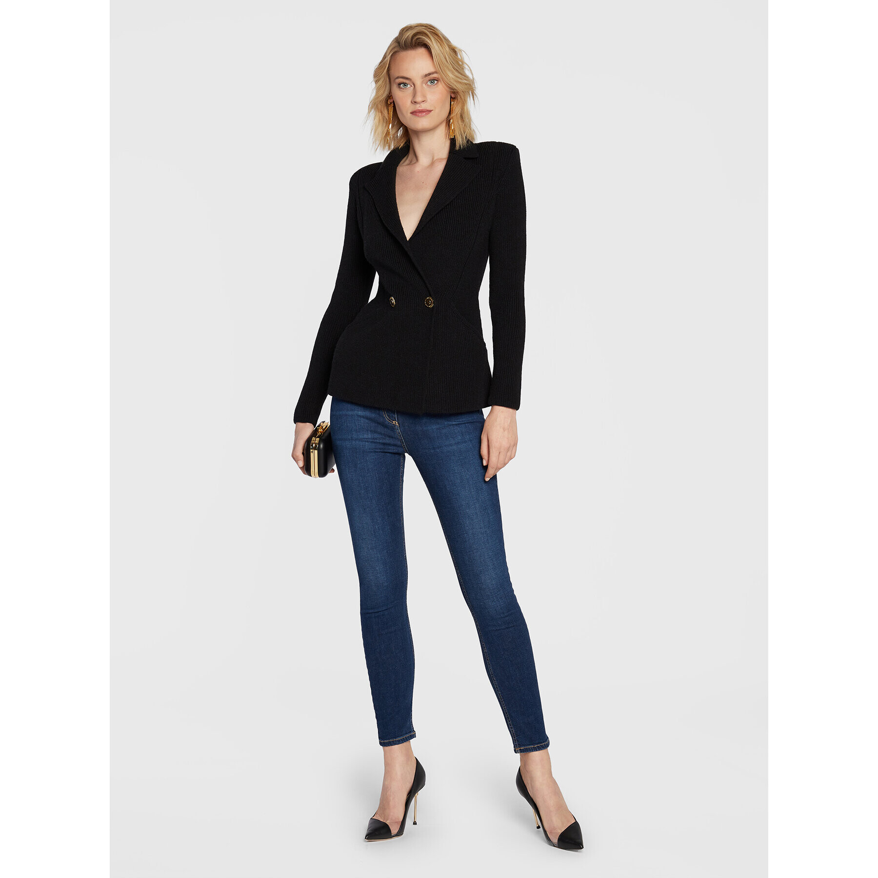 Elisabetta Franchi Džínsy PJ-45S-26E2-V250 Tmavomodrá Skinny Fit - Pepit.sk