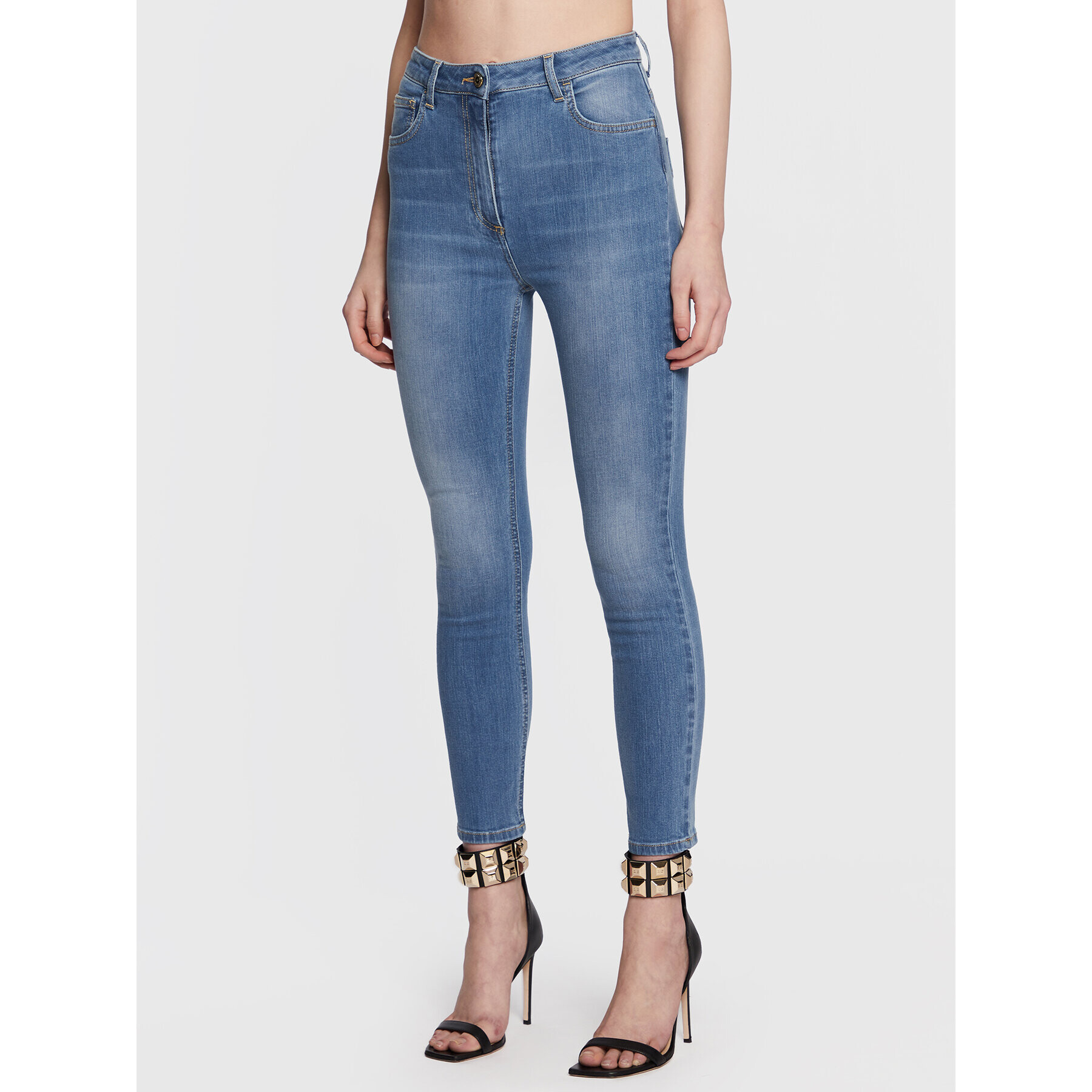 Elisabetta Franchi Džínsy PJ-78S-31E2-V250 Modrá Skinny Fit - Pepit.sk