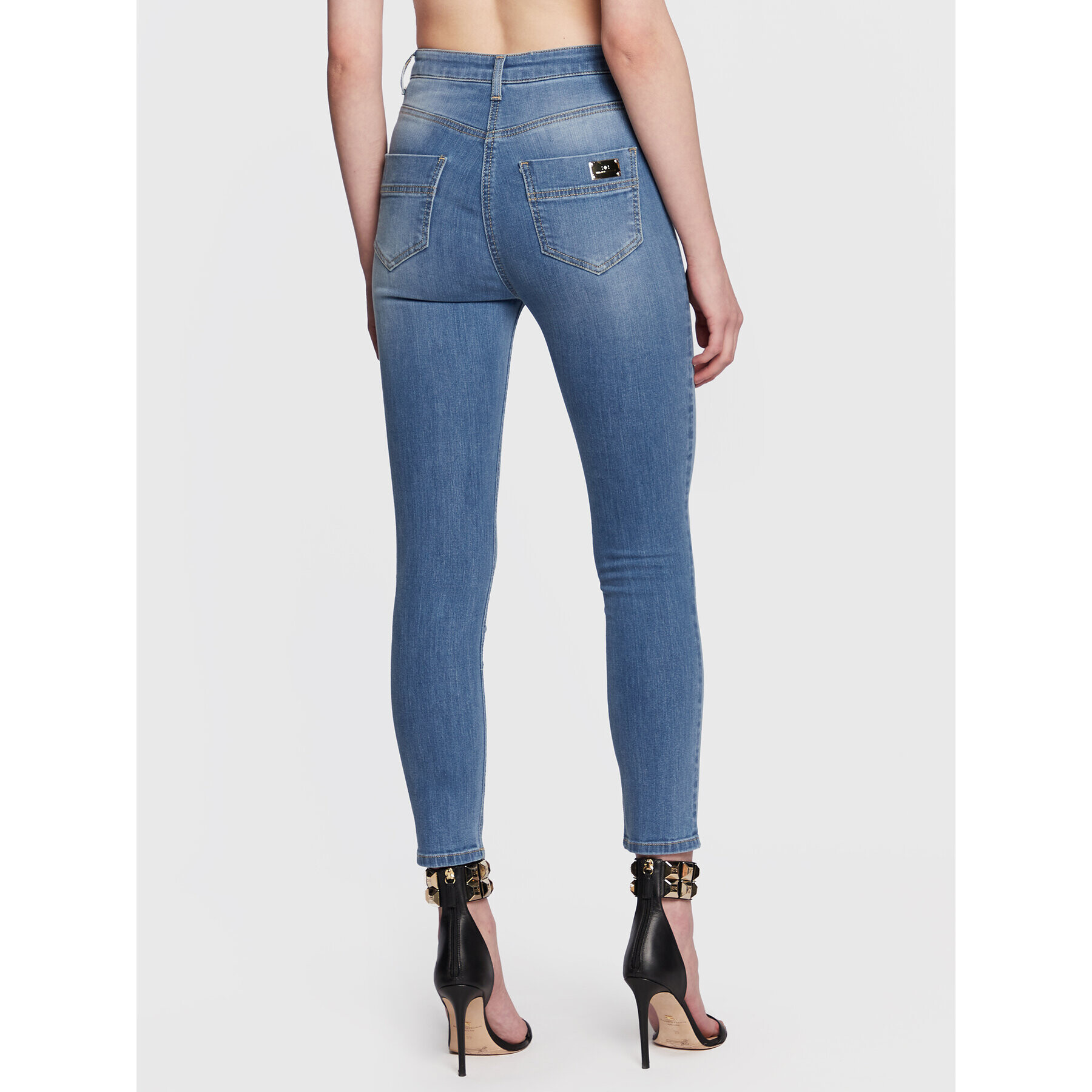 Elisabetta Franchi Džínsy PJ-78S-31E2-V250 Modrá Skinny Fit - Pepit.sk