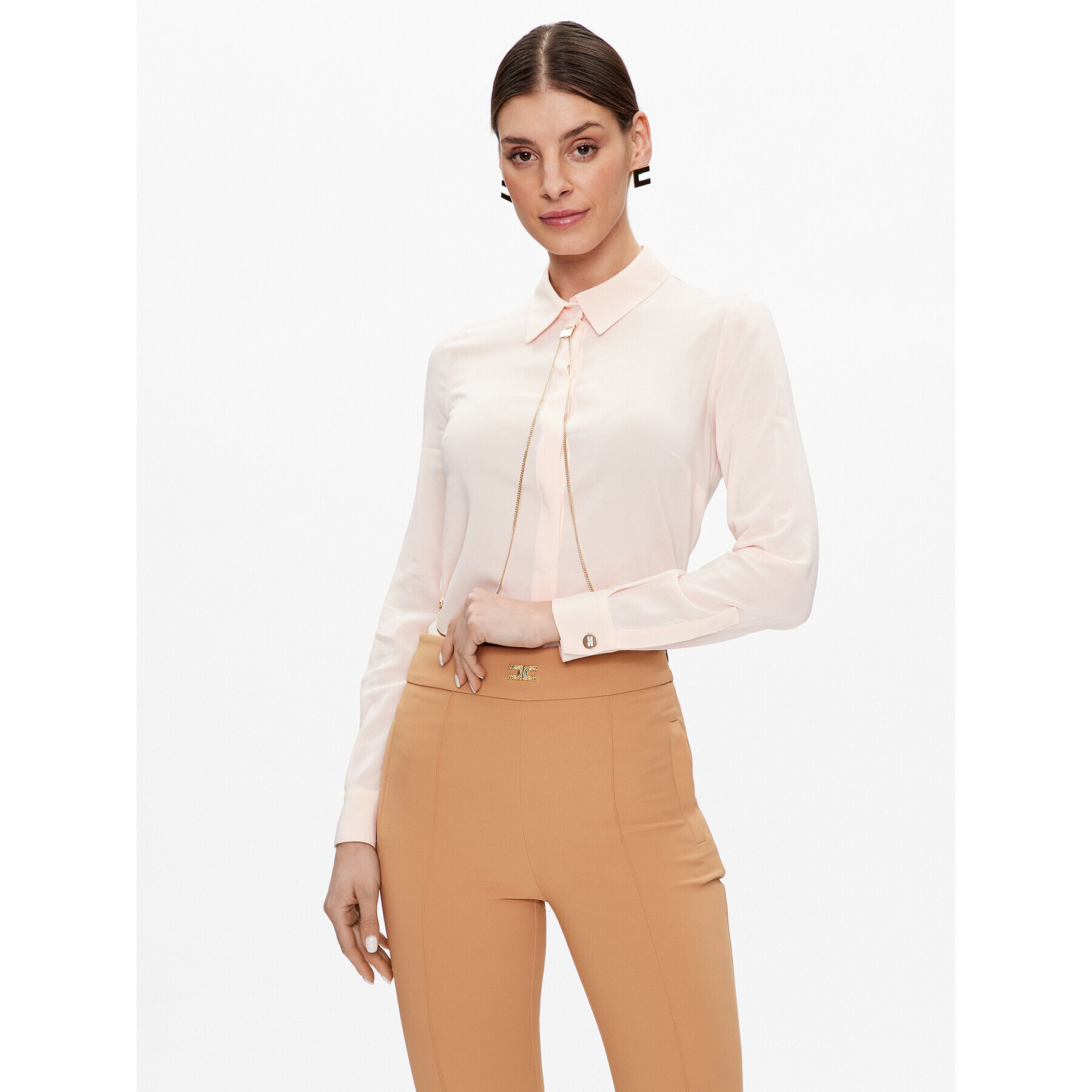 Elisabetta Franchi Košeľa CA-001-31E2-V340 Ružová Regular Fit - Pepit.sk