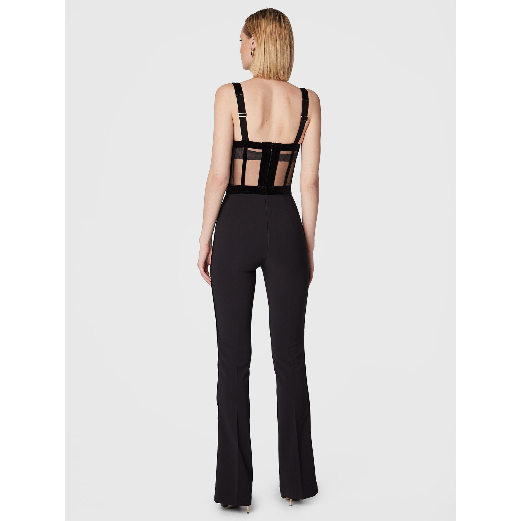 Elisabetta Franchi Overal TU-006-27E2-V620 Čierna Slim Fit - Pepit.sk