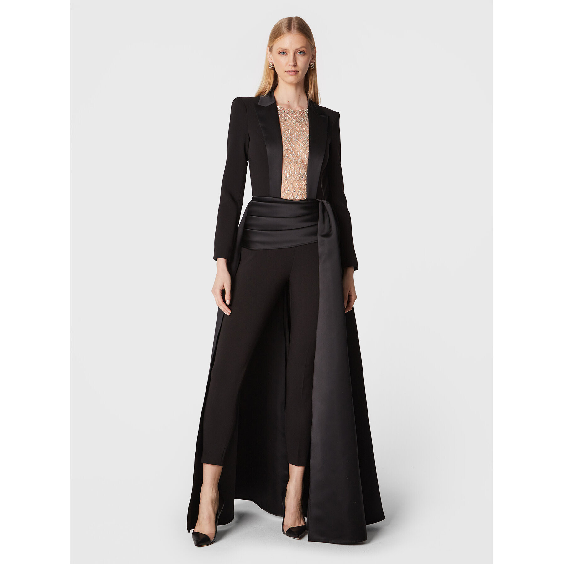 Elisabetta Franchi Overal TU-016-27E2-V900 Čierna Slim Fit - Pepit.sk