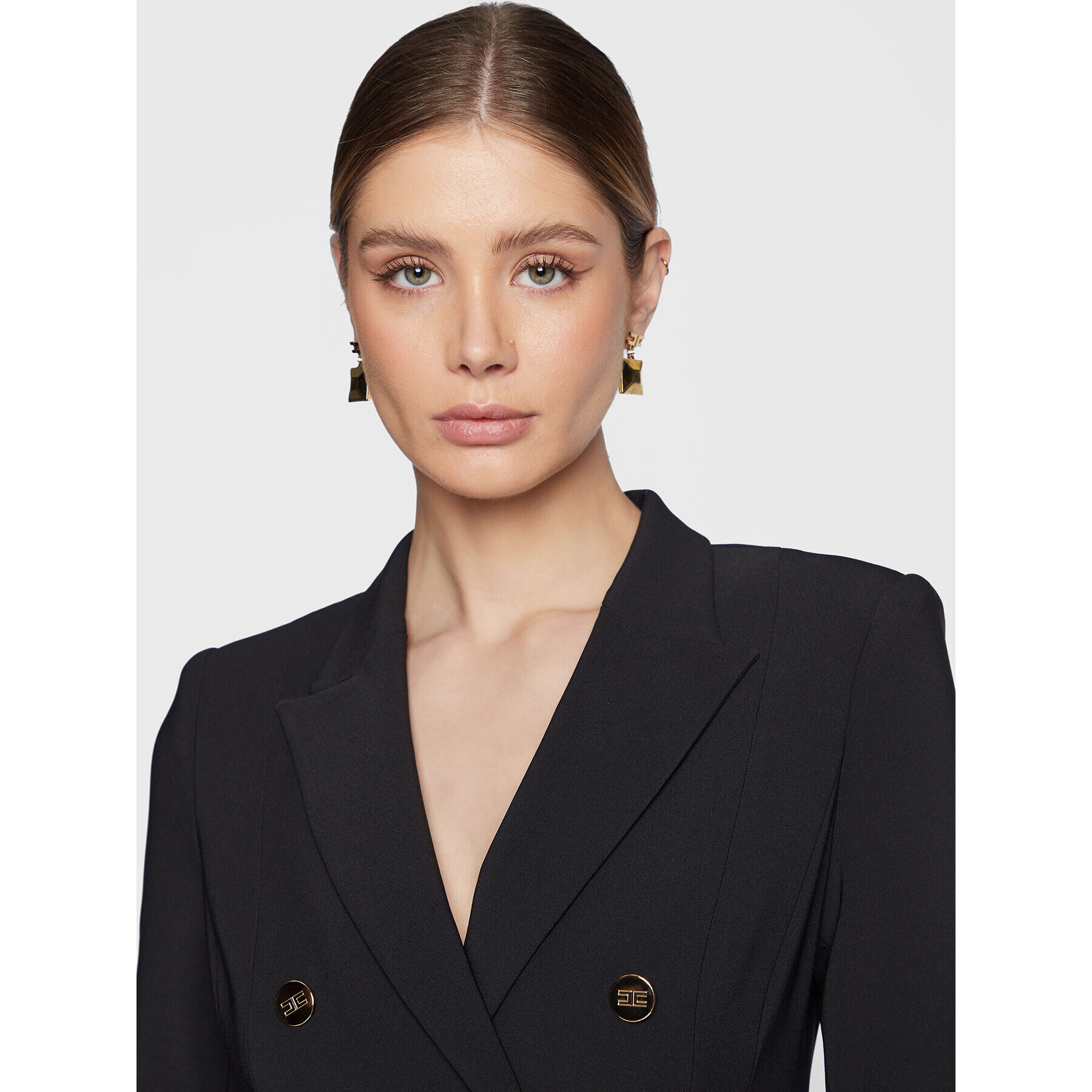 Elisabetta Franchi Overal TU-026-31E2-V560 Čierna Slim Fit - Pepit.sk