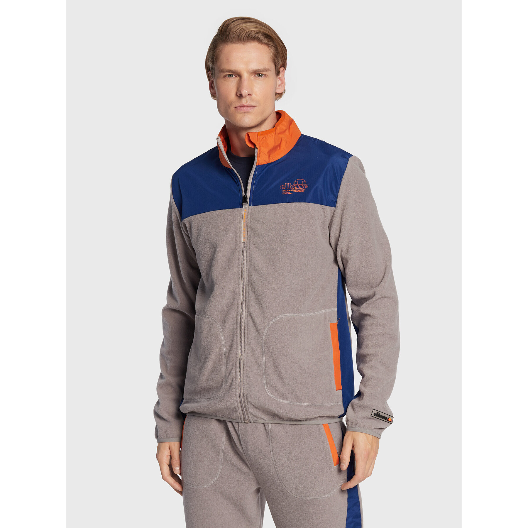 Ellesse Fleecová mikina Lettino SHP16122 Sivá Regular Fit - Pepit.sk