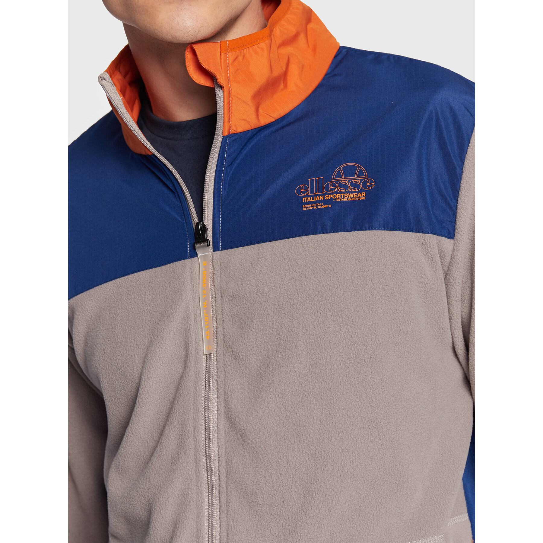 Ellesse Fleecová mikina Lettino SHP16122 Sivá Regular Fit - Pepit.sk