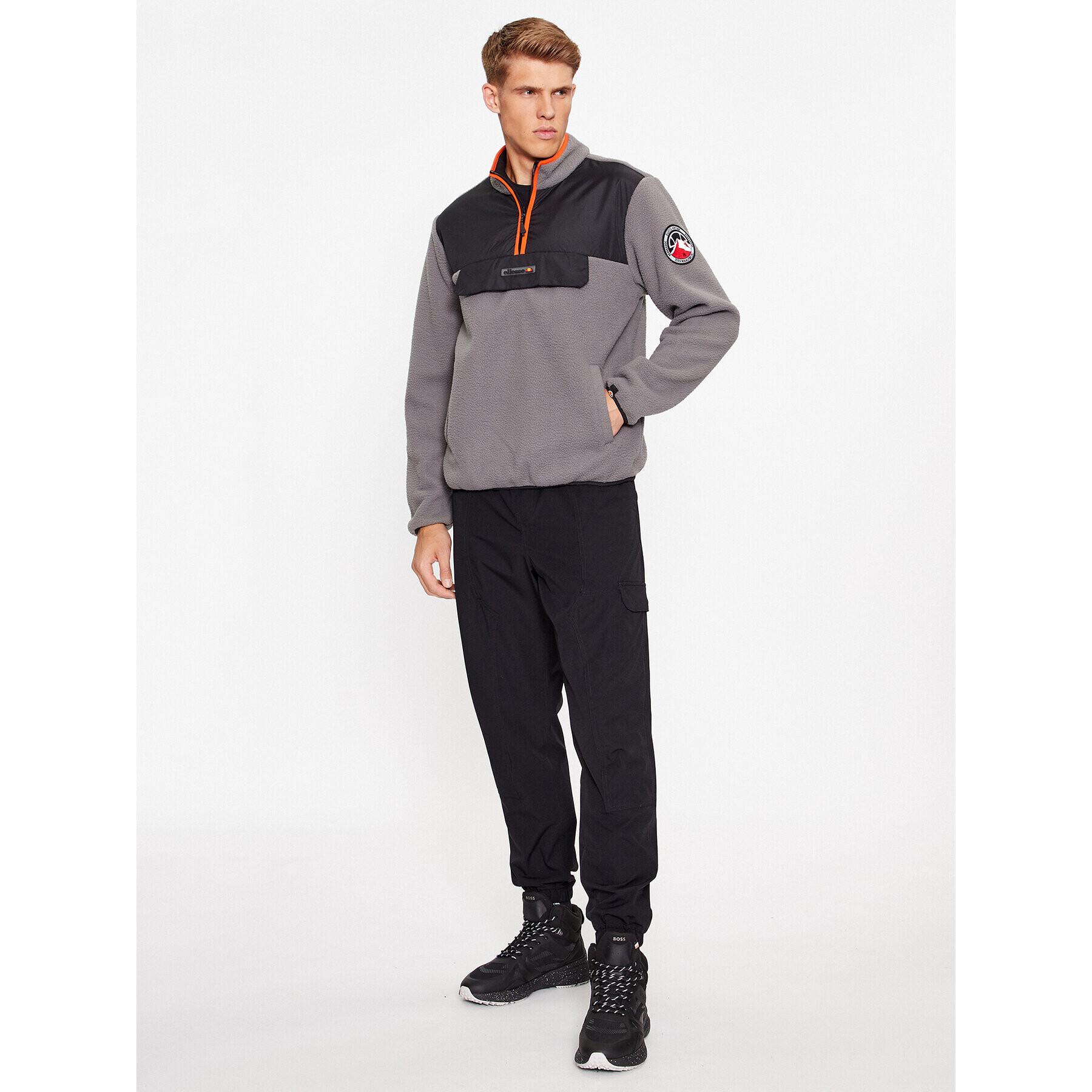 Ellesse Fleecová mikina Zinco SHT19077 Sivá Regular Fit - Pepit.sk