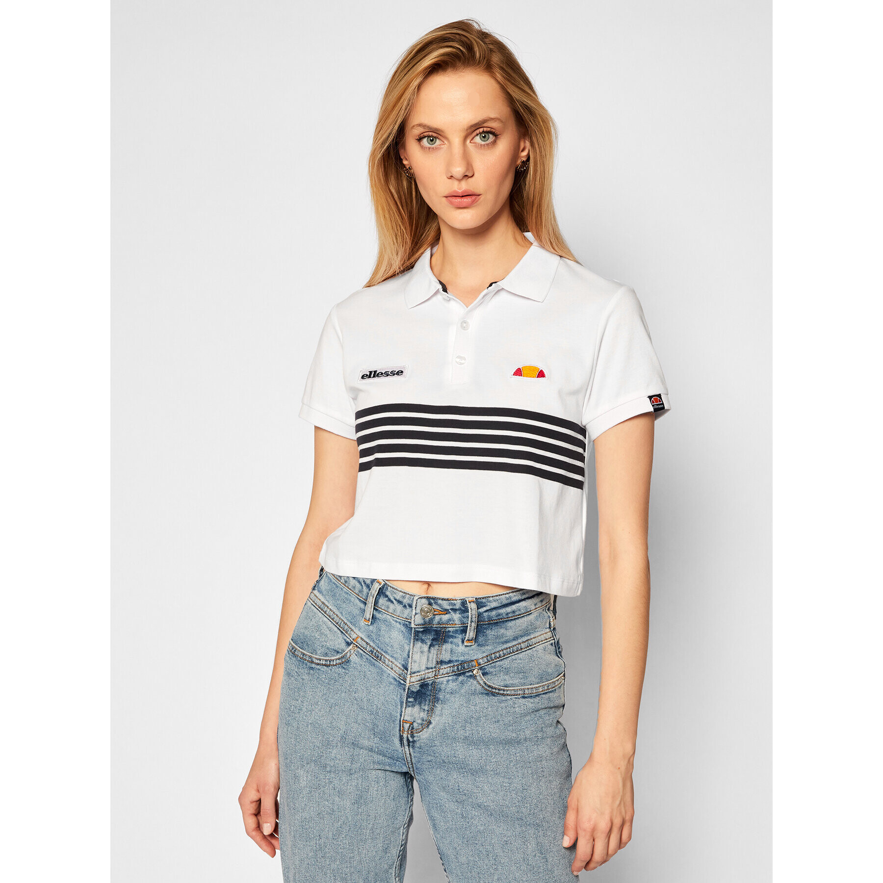 Ellesse Polokošeľa Annamaria Crop SGE08475 Biela Regular Fit - Pepit.sk