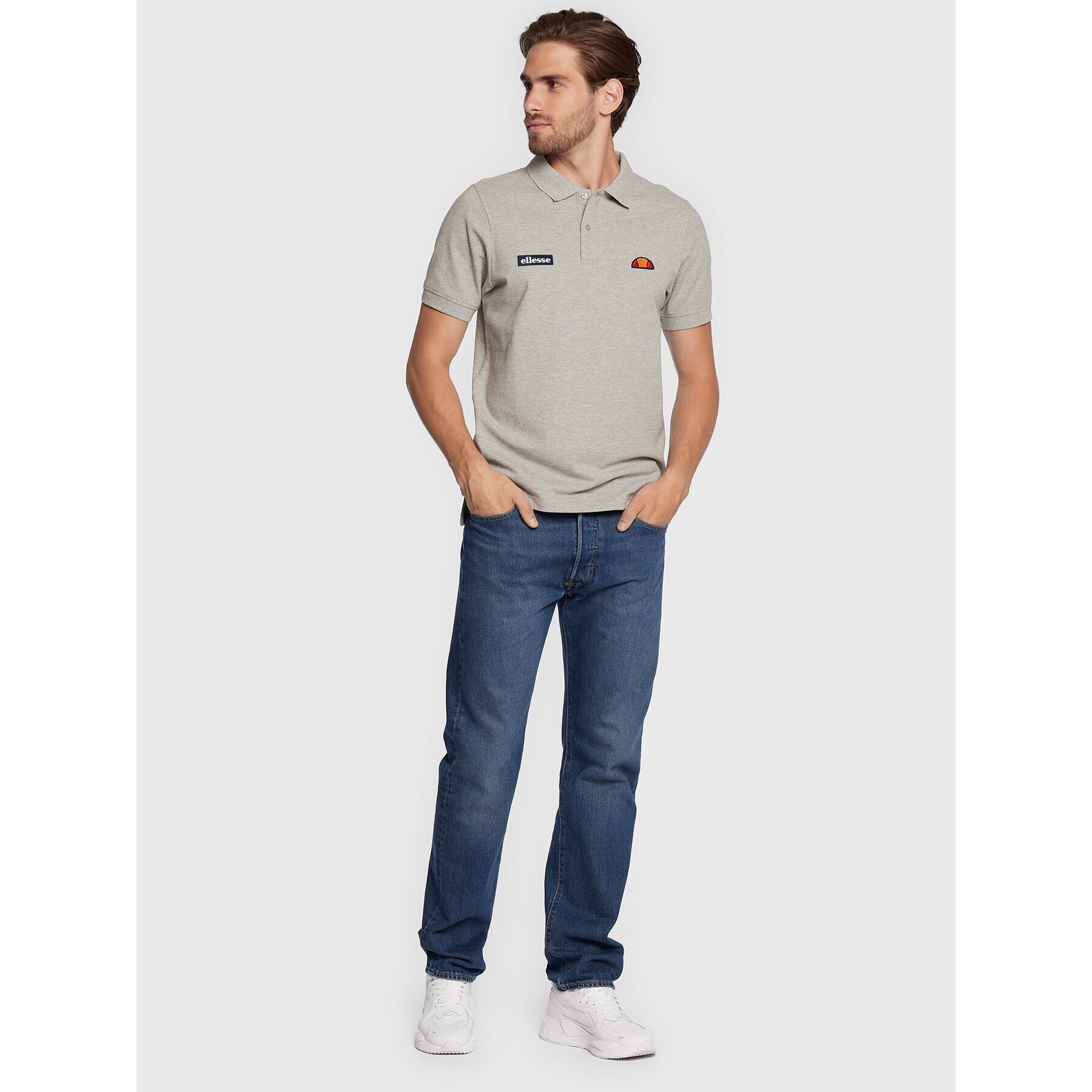 Ellesse Polokošeľa Montura SHS04475 Sivá Regular Fit - Pepit.sk