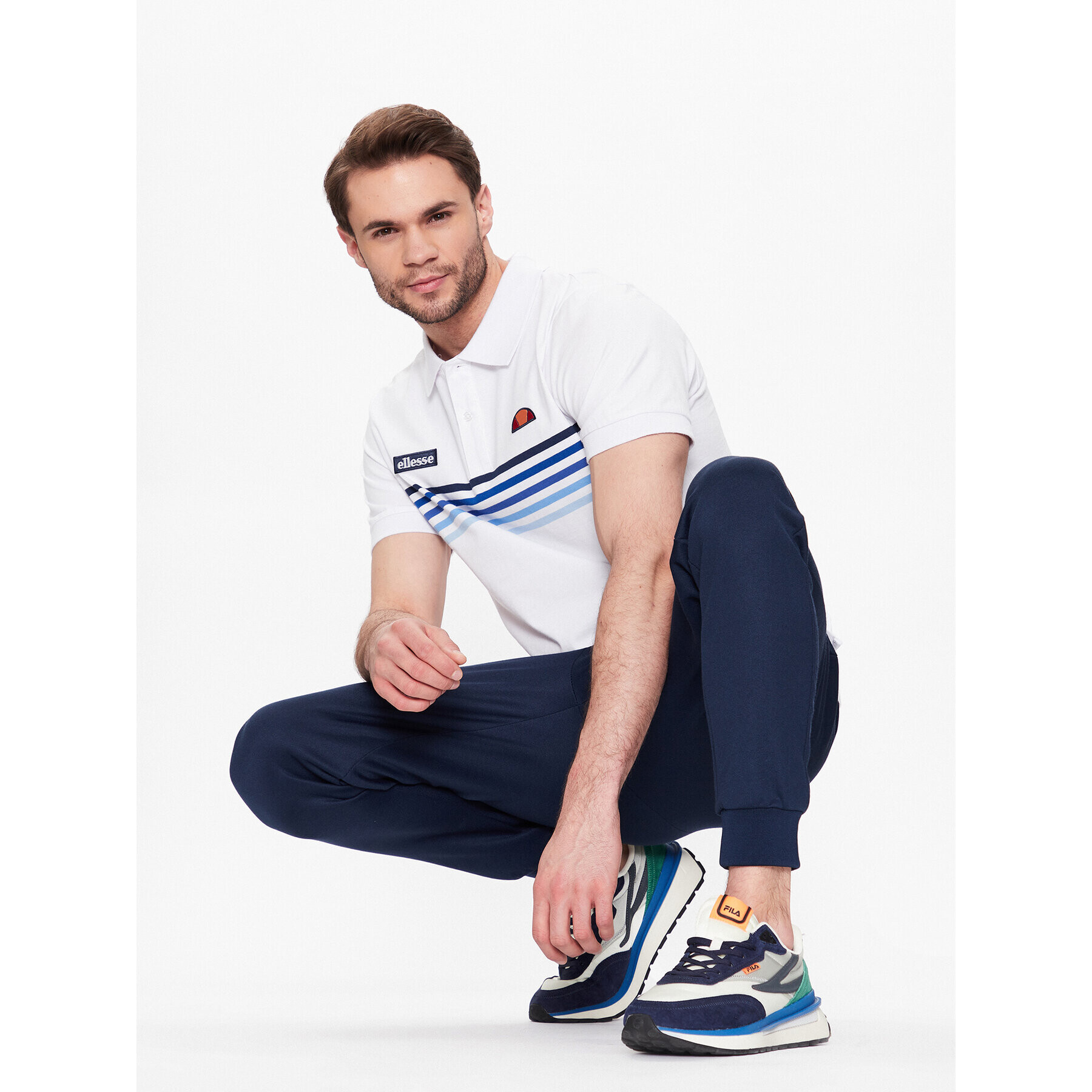 Ellesse Polokošeľa Vinzona SHR14634 Biela Regular Fit - Pepit.sk