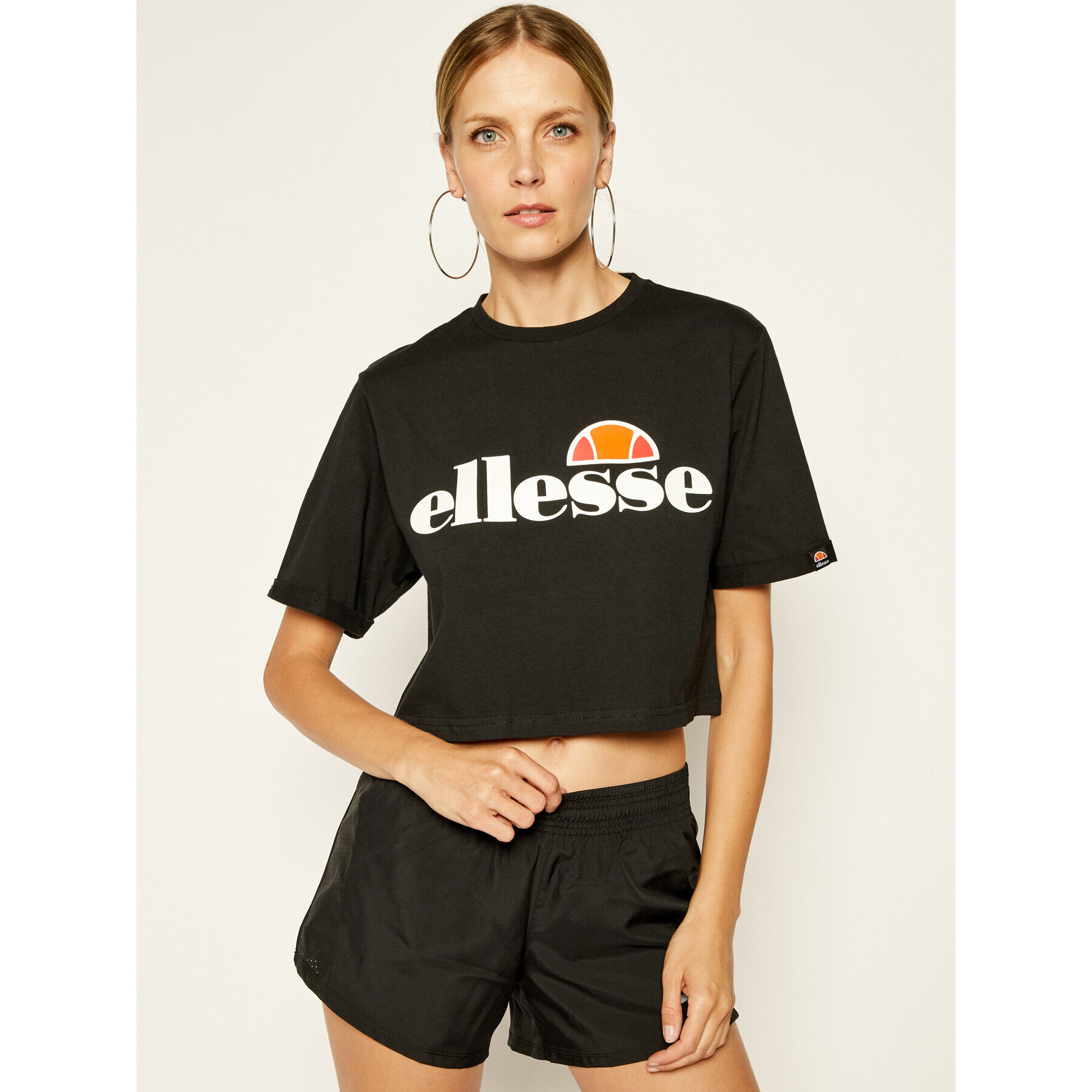 Ellesse Tričko Alberta Crop SGS04484 Čierna Regular Fit - Pepit.sk