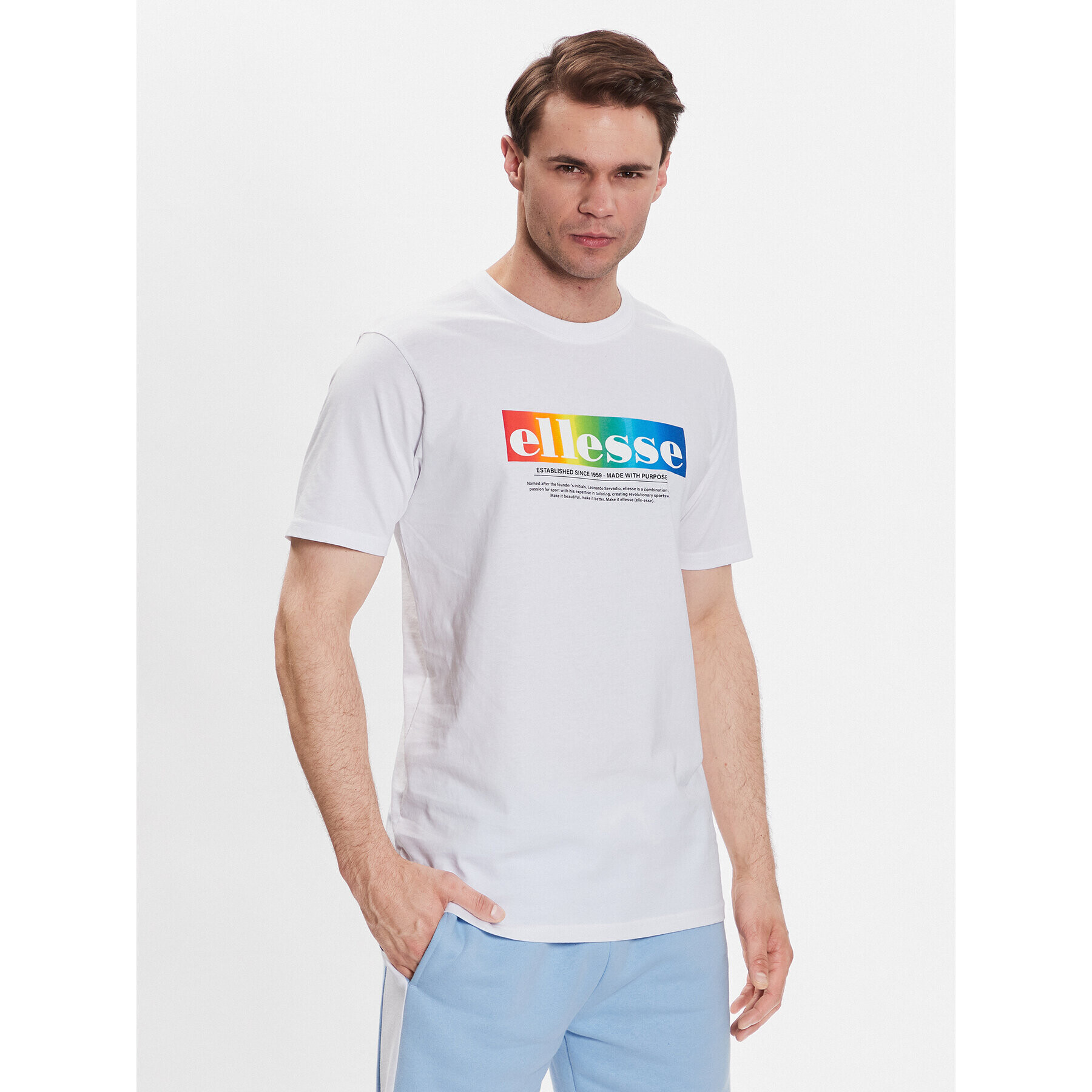 Ellesse Tričko Allegrio SHR17634 Biela Regular Fit - Pepit.sk