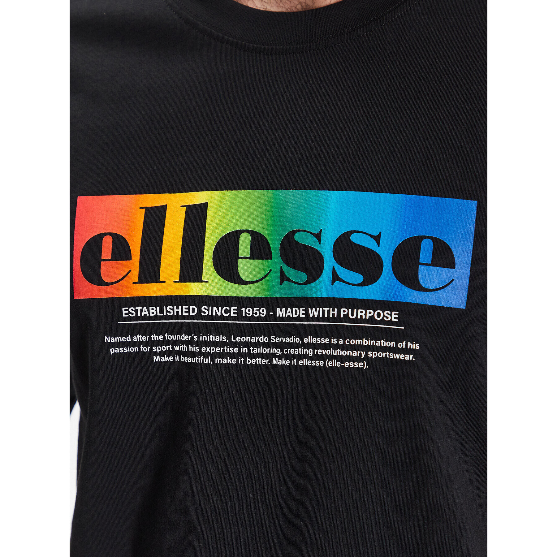 Ellesse Tričko Allegrio SHR17634 Čierna Regular Fit - Pepit.sk