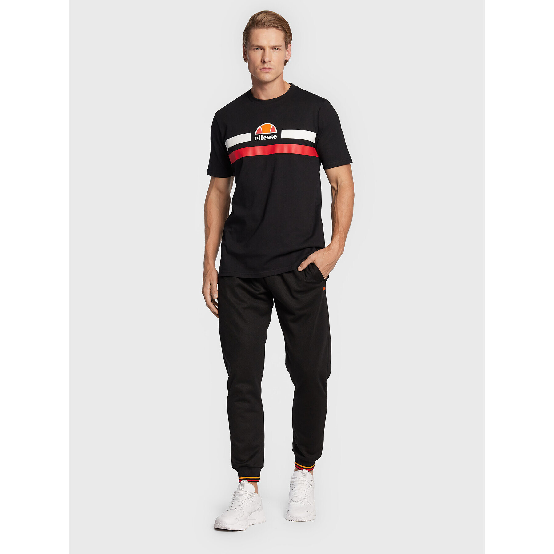 Ellesse Tričko Aprel SHM06453 Čierna Regular Fit - Pepit.sk