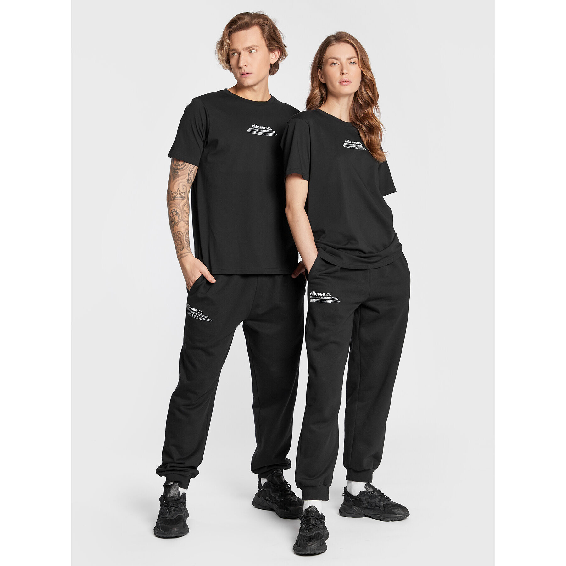 Ellesse Tričko Unisex Russano SGP16251 Čierna Relaxed Fit - Pepit.sk