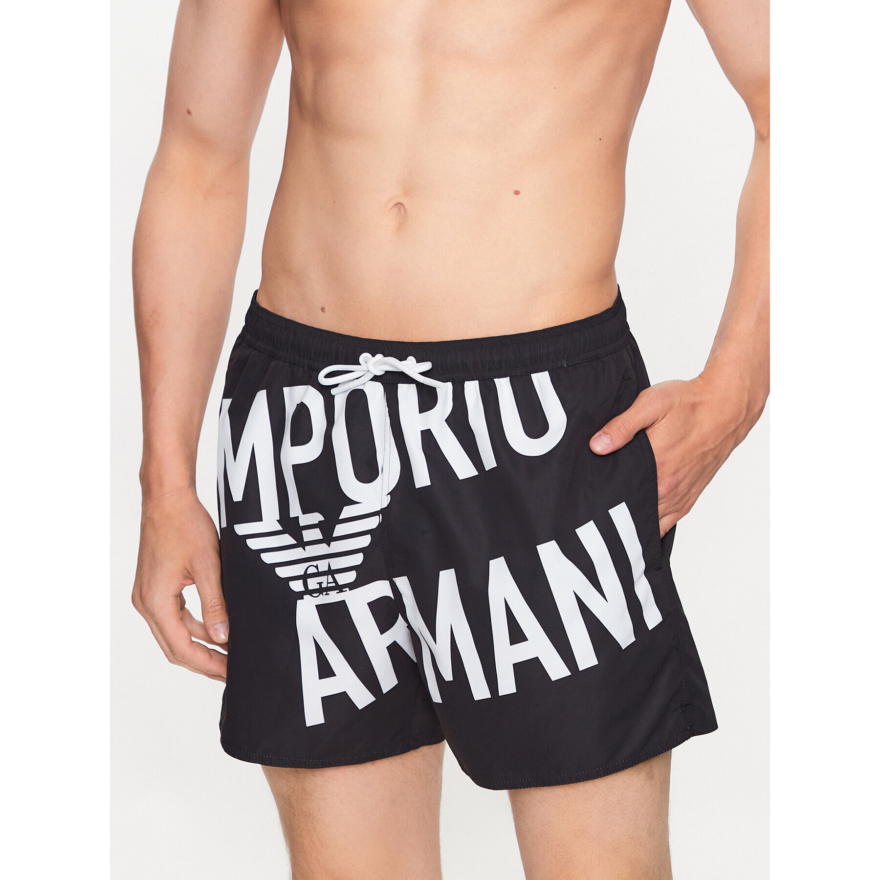 Emporio Armani Plavecké šortky 211740 3R424 21921 Čierna Regular Fit - Pepit.sk