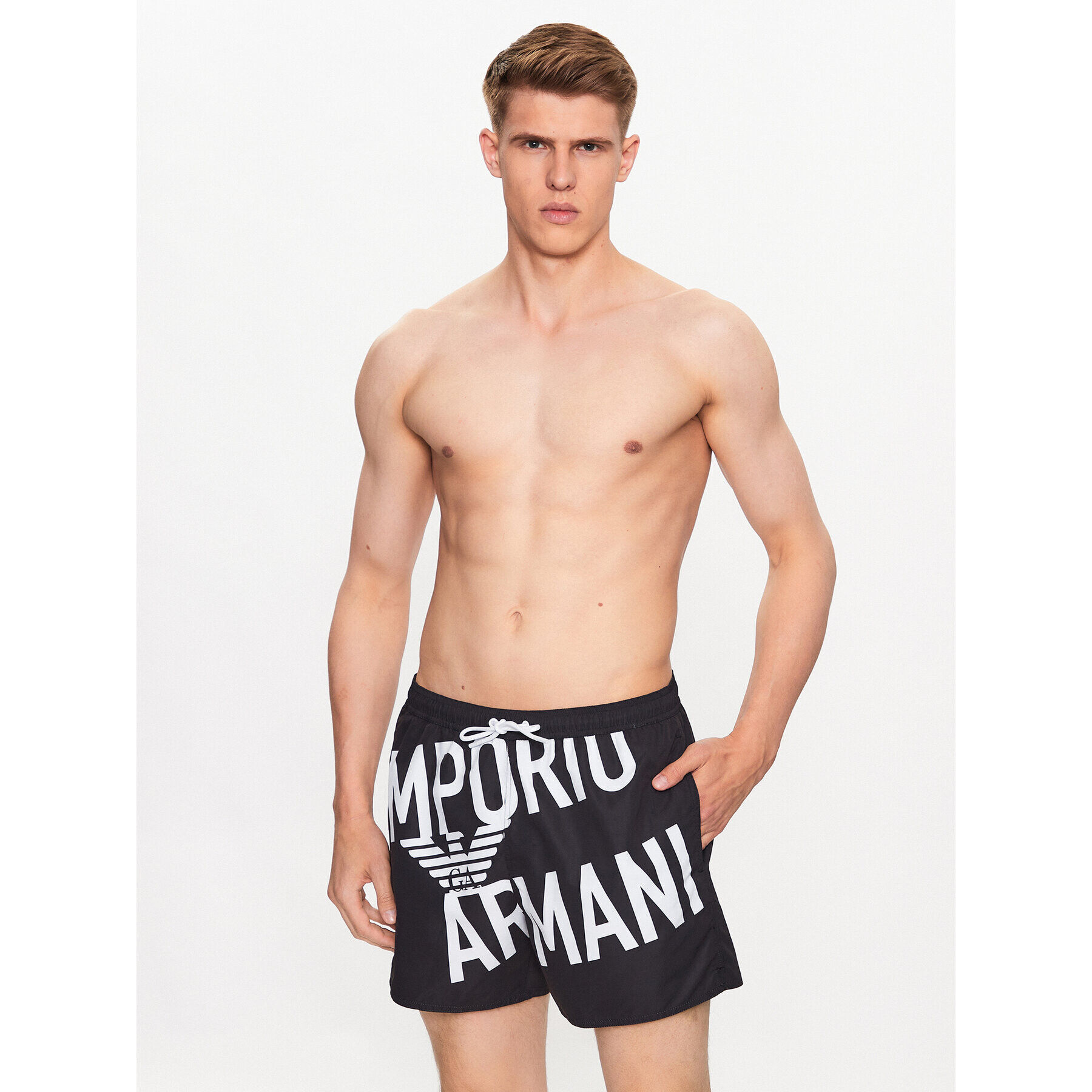 Emporio Armani Plavecké šortky 211740 3R424 21921 Čierna Regular Fit - Pepit.sk