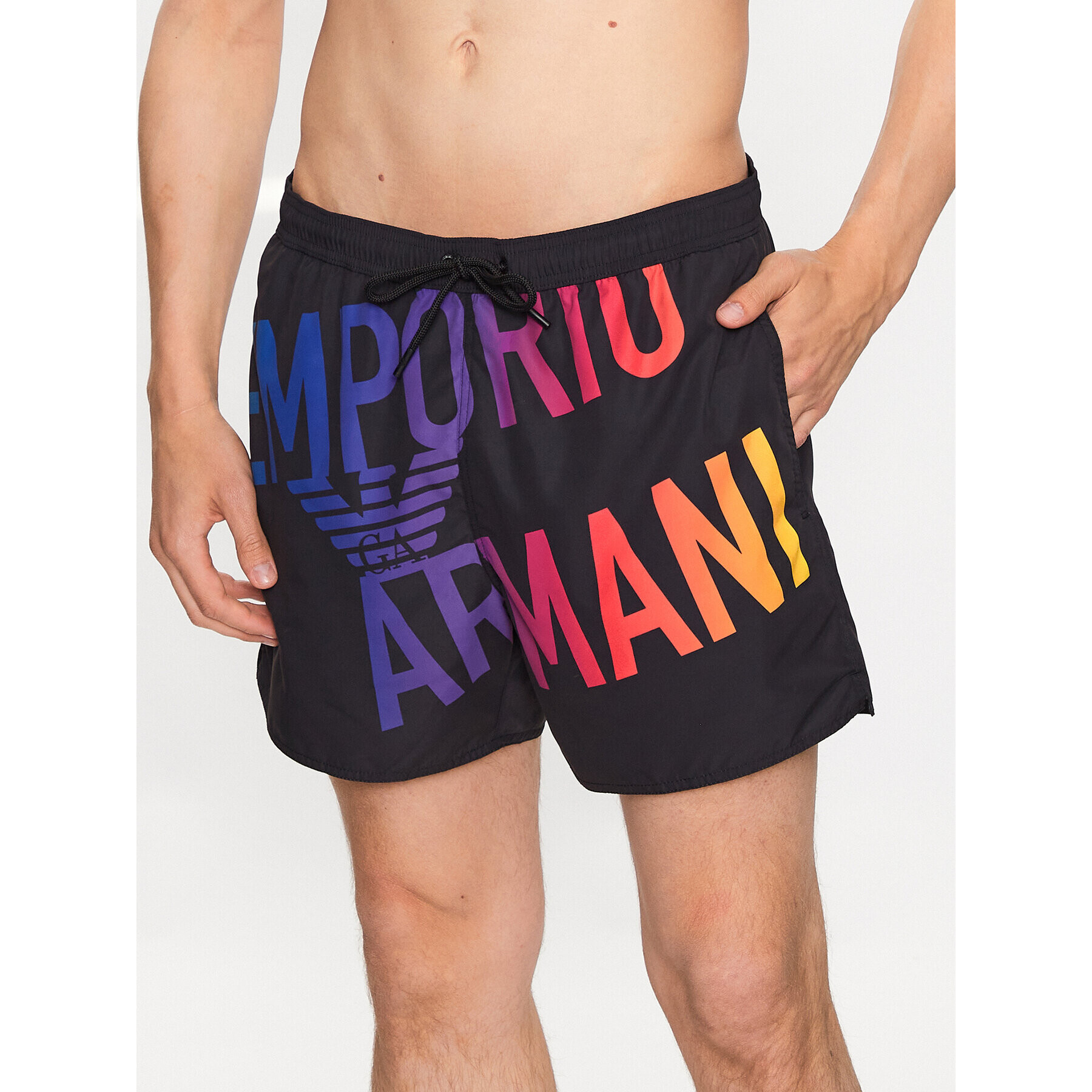 Emporio Armani Plavecké šortky 211740 3R424 22121 Čierna Regular Fit - Pepit.sk