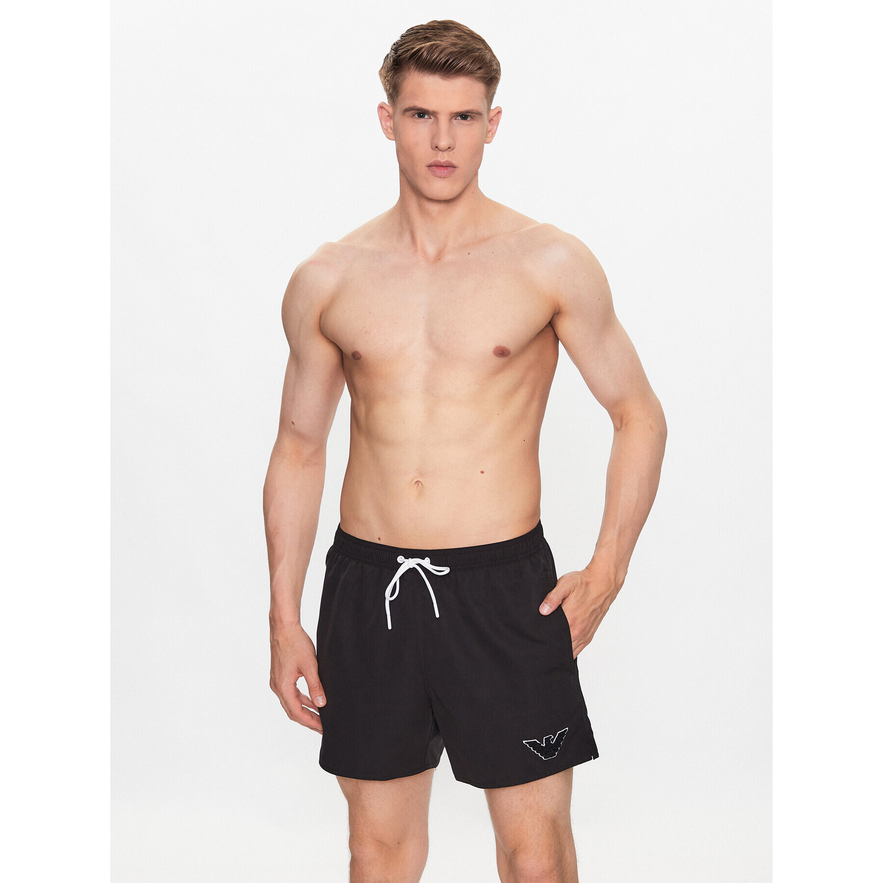 Emporio Armani Plavecké šortky 211740 3R427 00020 Čierna Regular Fit - Pepit.sk