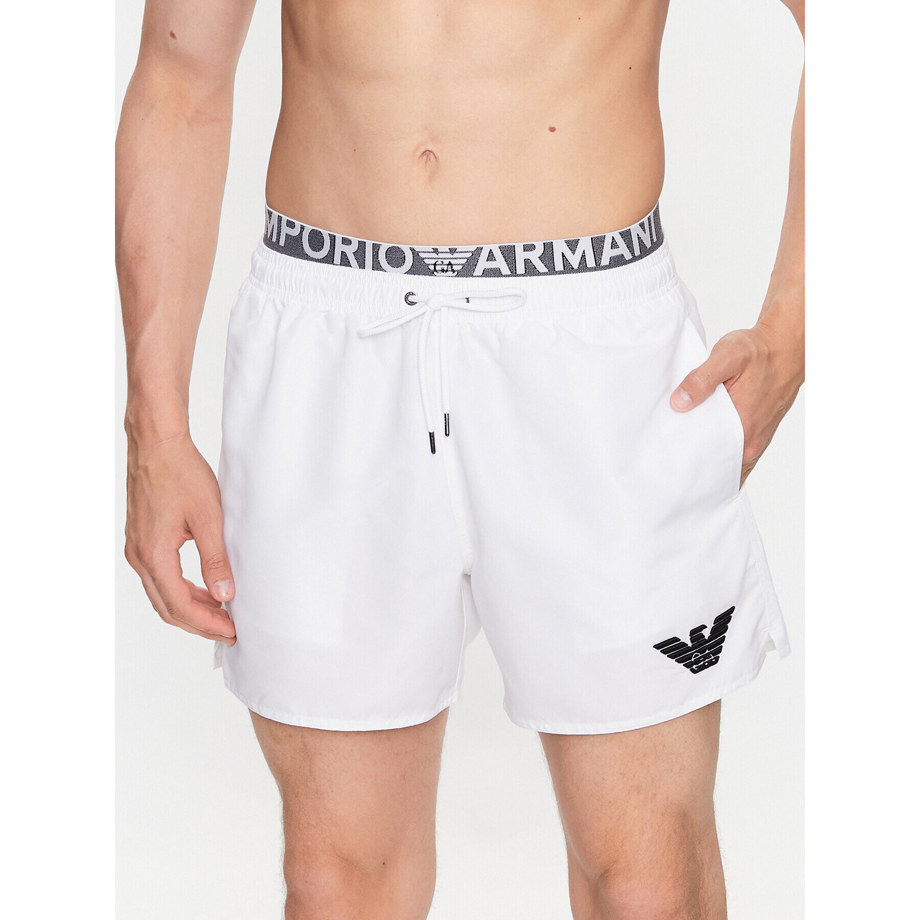 Emporio Armani Plavecké šortky 211740 3R432 00010 Biela Regular Fit - Pepit.sk