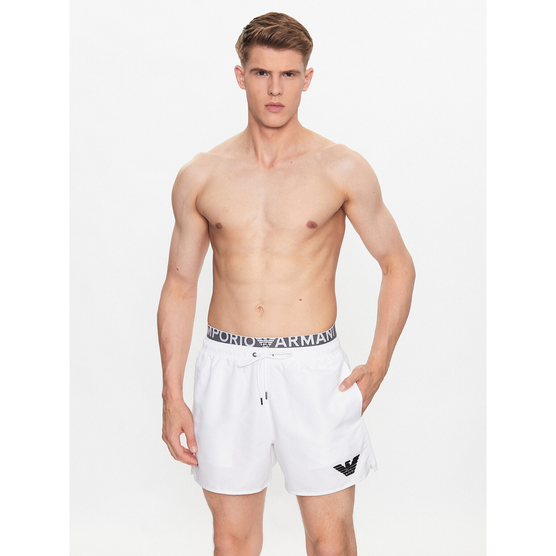 Emporio Armani Plavecké šortky 211740 3R432 00010 Biela Regular Fit - Pepit.sk