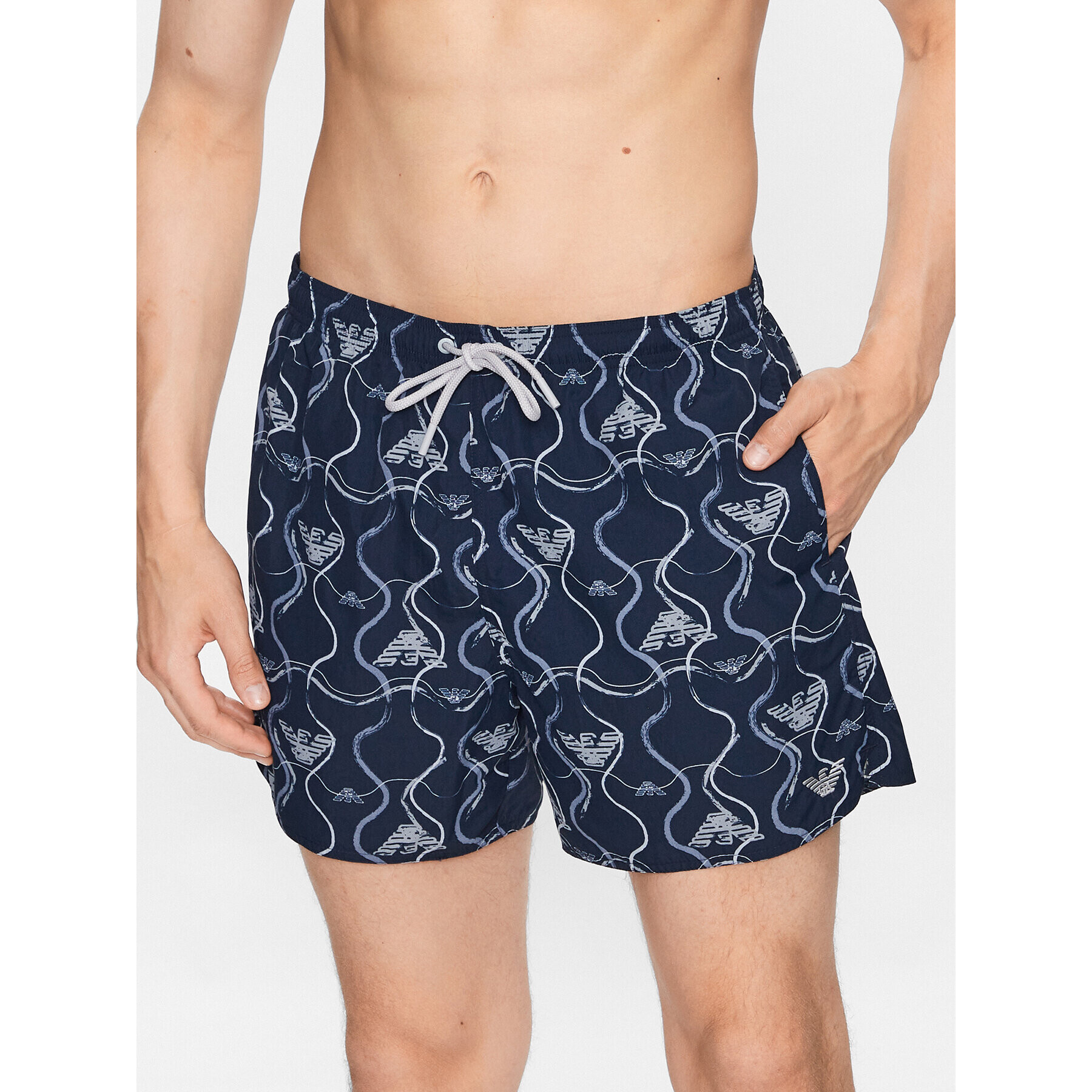 Emporio Armani Plavecké šortky 211740 3R444 18736 Tmavomodrá Regular Fit - Pepit.sk